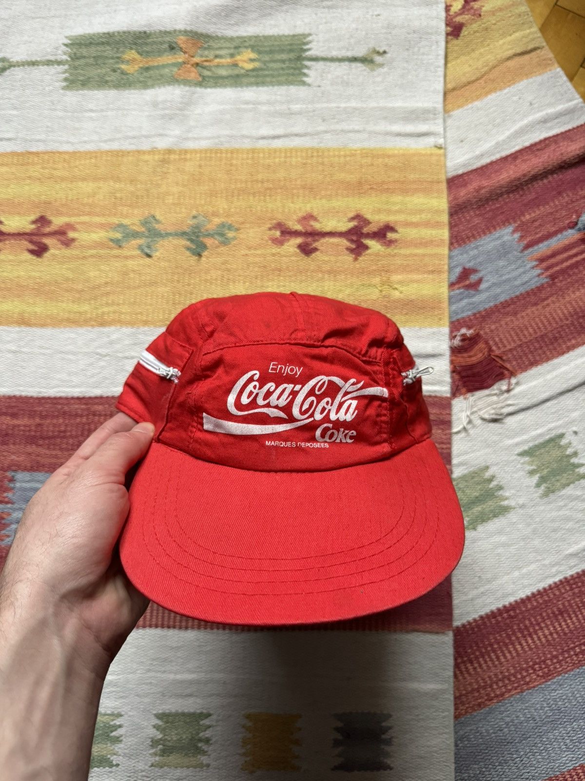 Vintage Vintage 80’s Coca-Cola y2k Red Classic Drink Hat Size ONE SIZE - 2 Thumbnail
