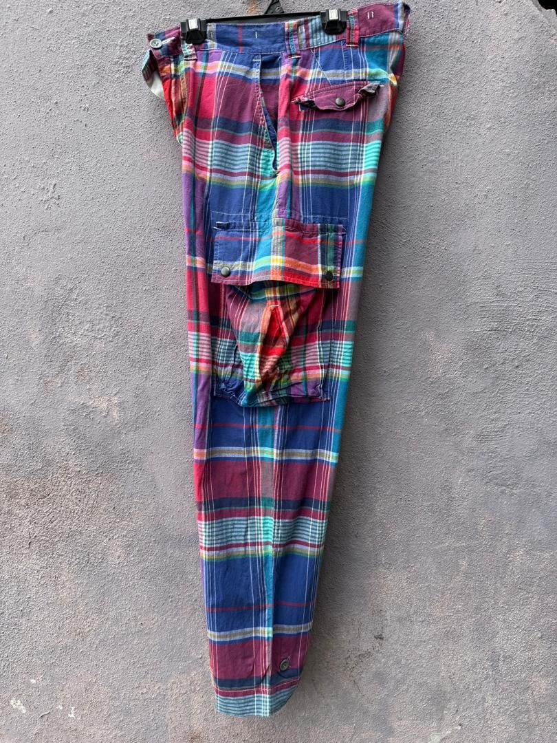 Polo Ralph Lauren Vintage 90s Polo RL Madras Tartan Cargo Trouser Pant Size US 30 / EU 46 - 5 Thumbnail
