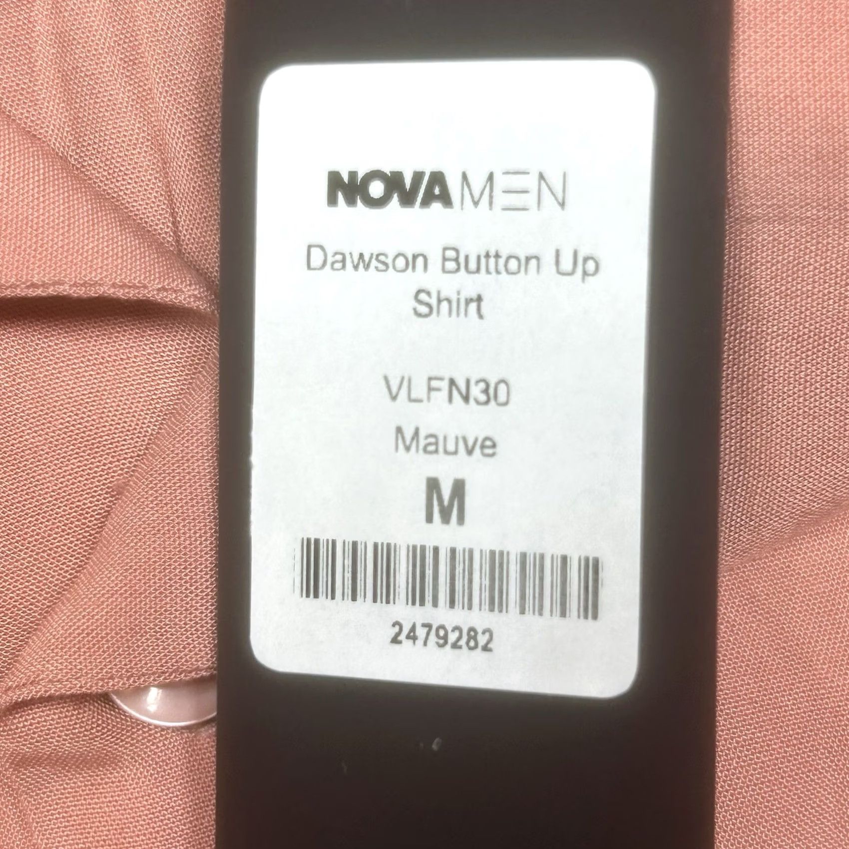 Fashion Nova Fashion Nova Shirt Men M Mauve Long Sleeve Button Up Casual Viscose Size US M / EU 48-50 / 2 - 7 Thumbnail