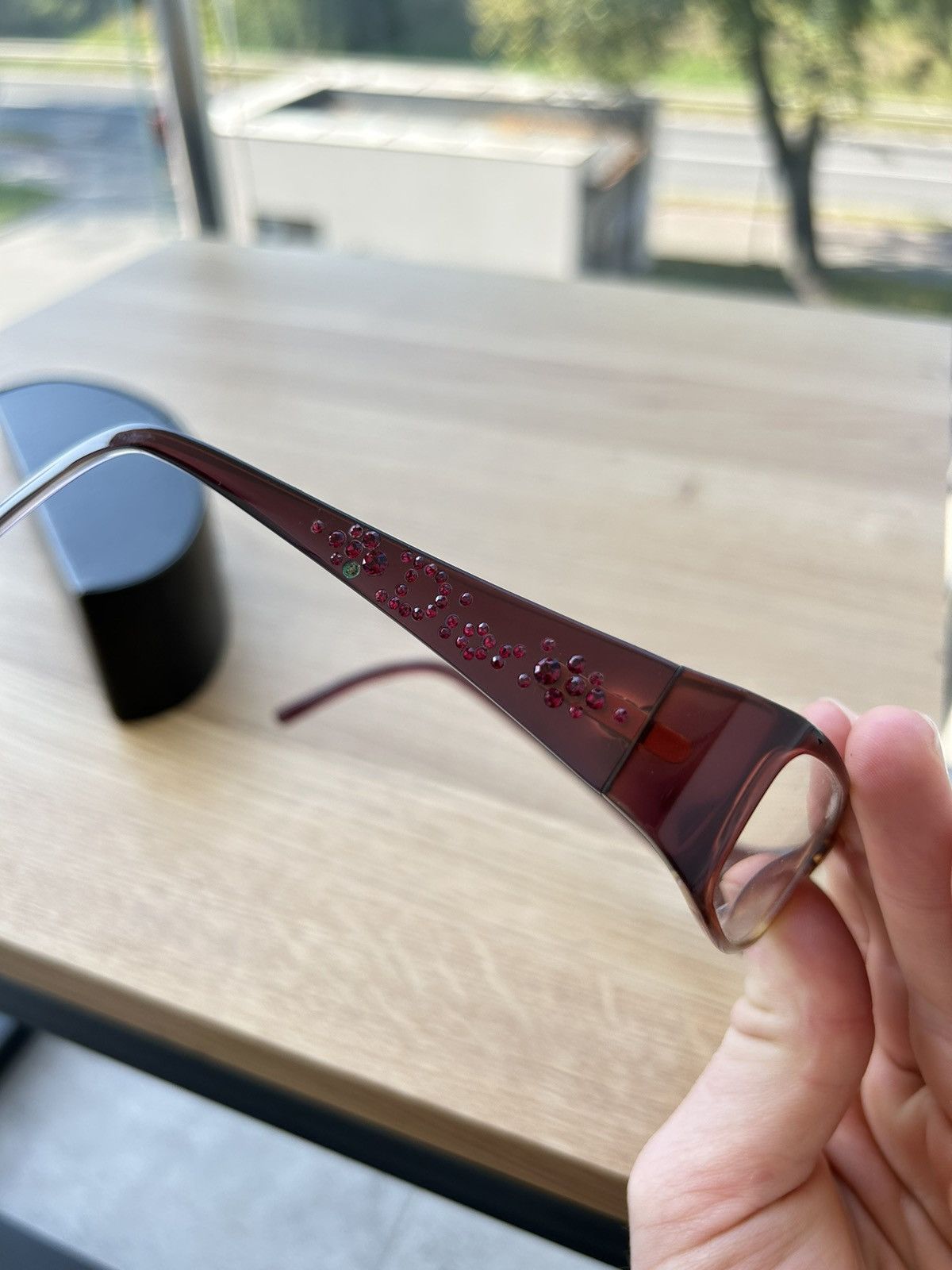 Dior × Vintage Christian Dior '00s Diamond Flat Glasses Size ONE SIZE - 5 Thumbnail