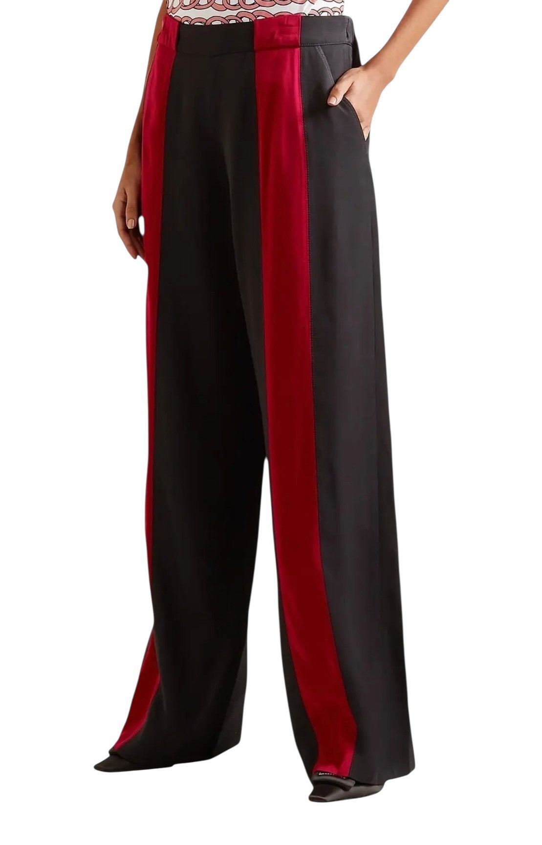 Marni Marni Satin Trimmed Crepe Wide Leg Pants Size 30" / US 8 / IT 44 - 1 Thumbnail