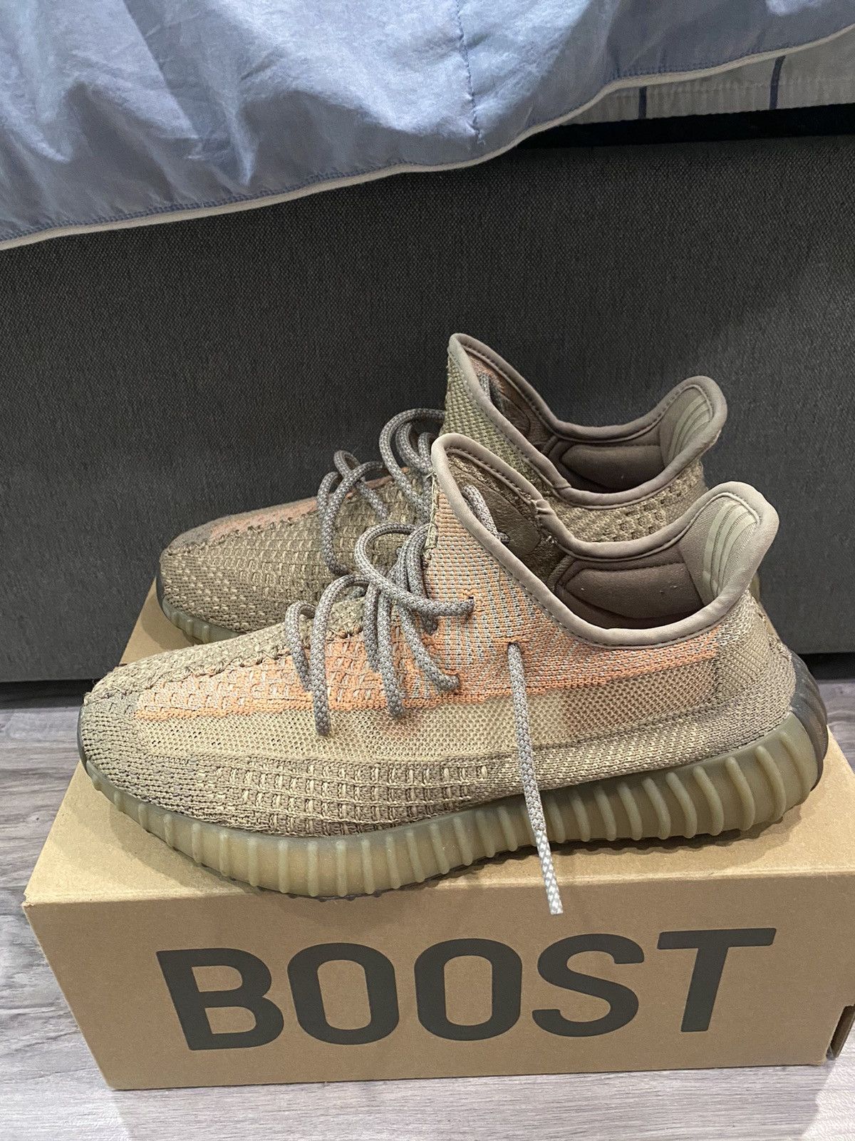Adidas × Yeezy Yeezy 350v2 Sand Taupe Size US 8.5 / EU 41-42 - 2 Thumbnail