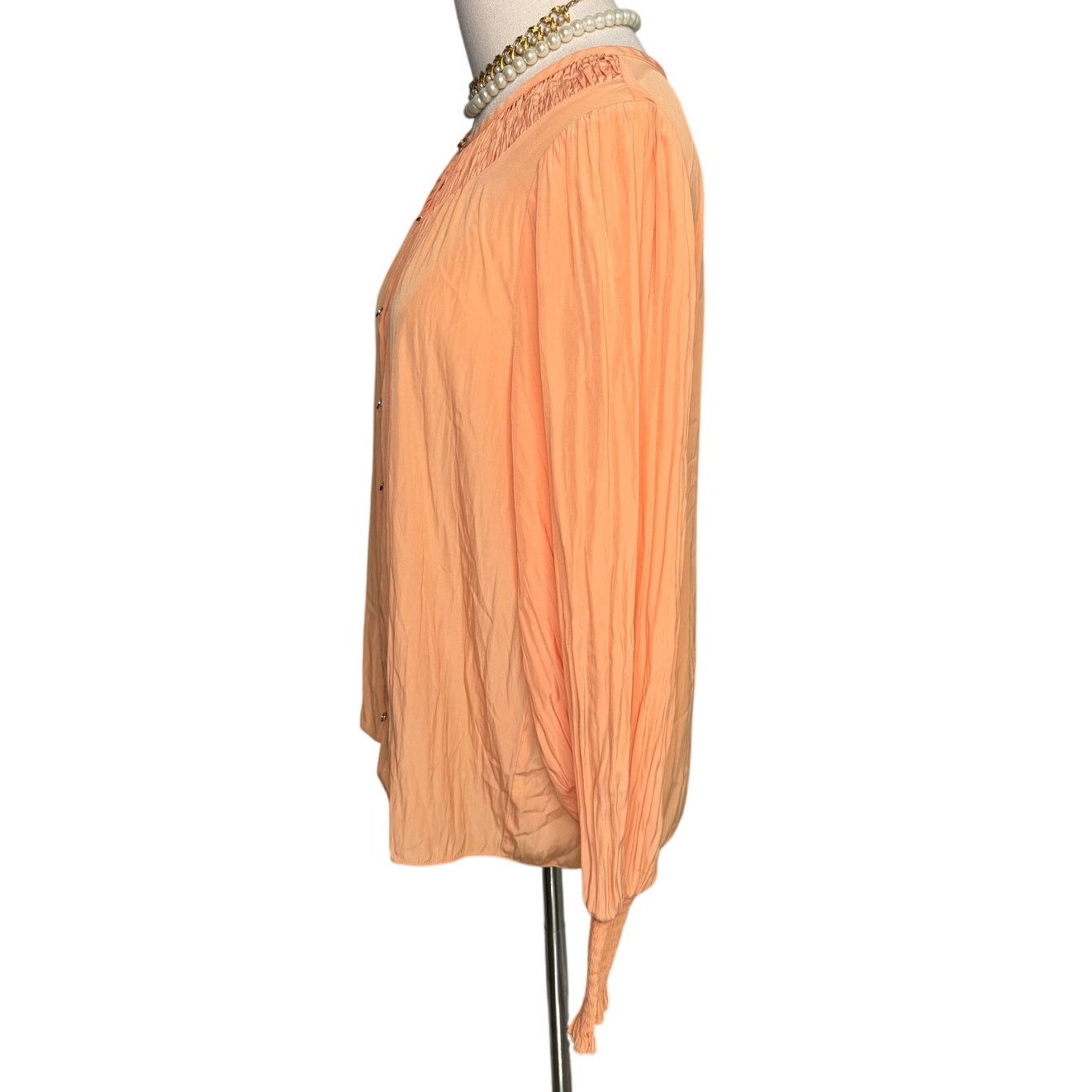 Ramy Brook Ramy Brook Isla blouse button up peach boho designer size L Size L / US 10 / IT 46 - 5 Thumbnail