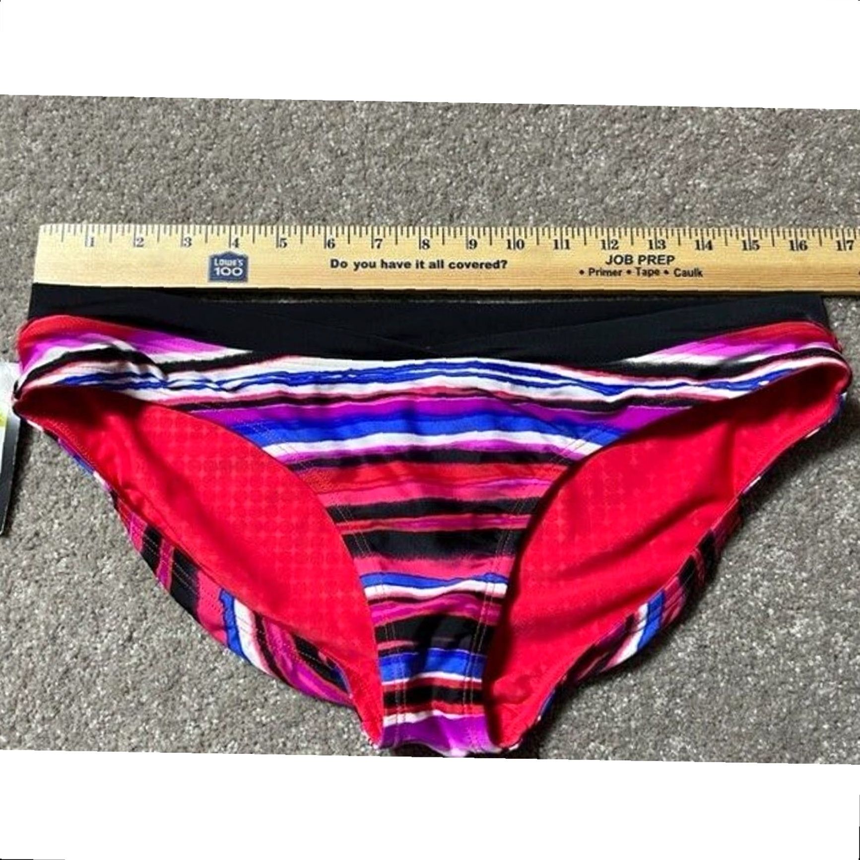 Nike Nike Reversible Low-Rise Bikini Swim Bottom 14 Women Beach Colorful Striped Y2K Womens Size 36" / US 14 / IT 50 - 5 Thumbnail