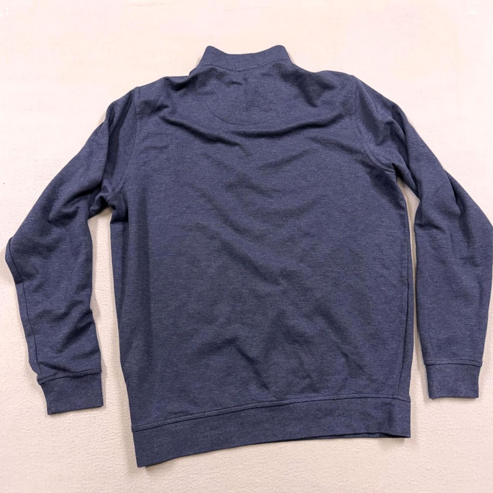 Peter Millar Peter Millar Pullover Mens L 1/4 Zip Founders Experience Golf Performance Blue Solid Mock Neck Stand-Up Logo Casual Jersey Long Sleeve 2000s Mens Size US L / EU 52-54 / 3 - 4 Thumbnail