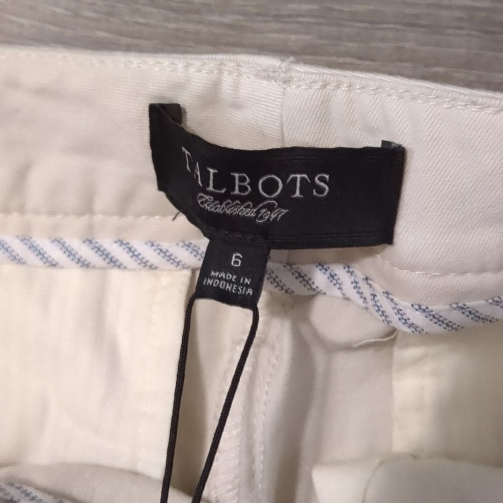Talbots Talbots heritage crop cream trousers size 6 Size 32" / US 10 / IT 46 - 4 Thumbnail