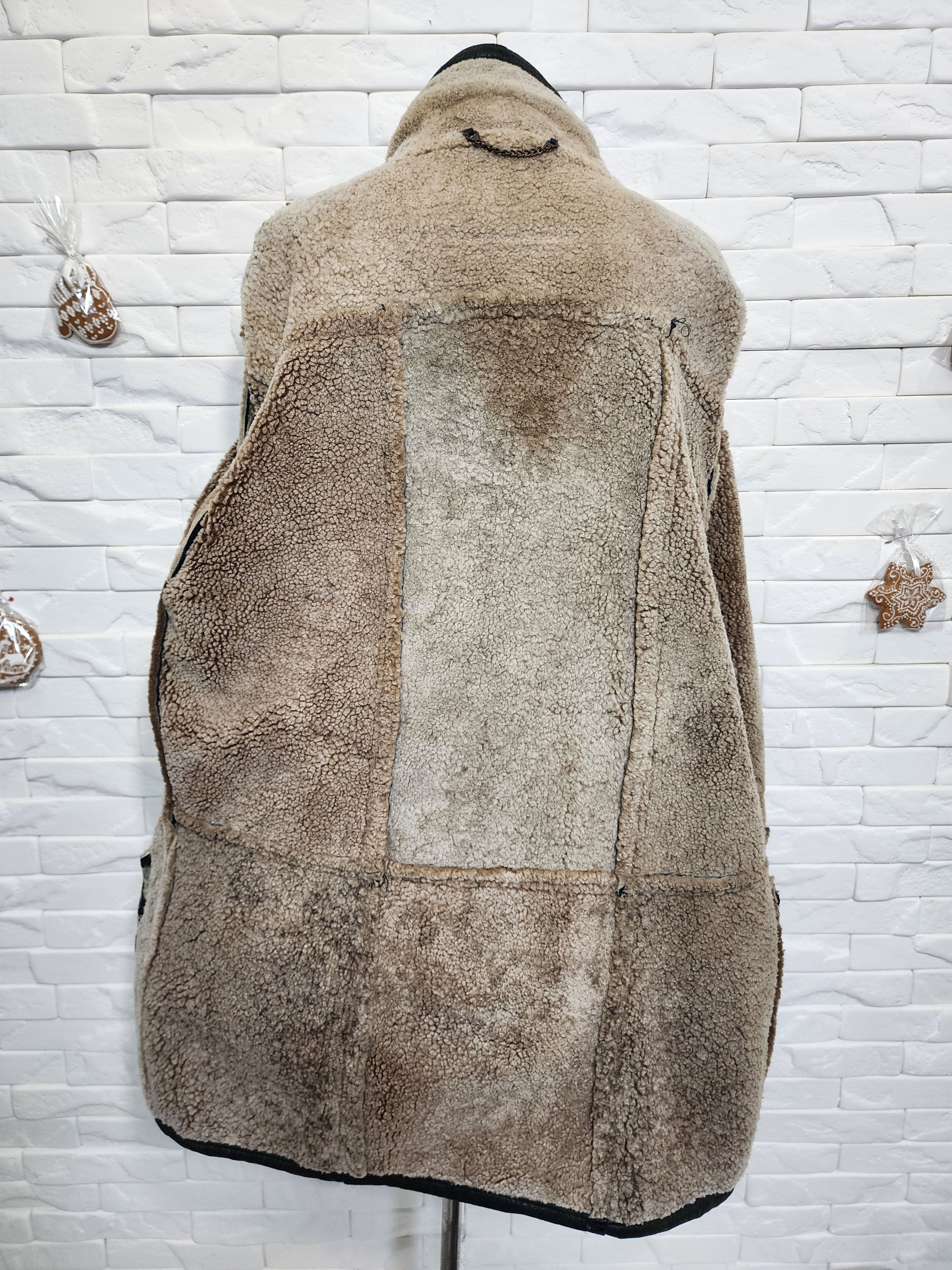 Furla Men's Black Sheepskin Coat: Genuine Fur, Button Closure Size US L / EU 52-54 / 3 - 7 Thumbnail