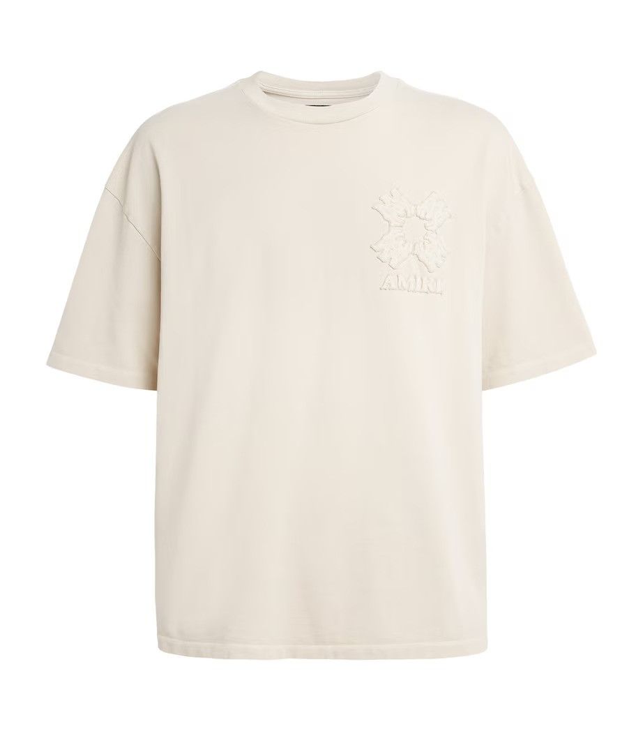 Amiri os11x0526 MA Quad Oversized T-Shirt in Ivory Size US L / EU 52-54 / 3 - 1 Thumbnail