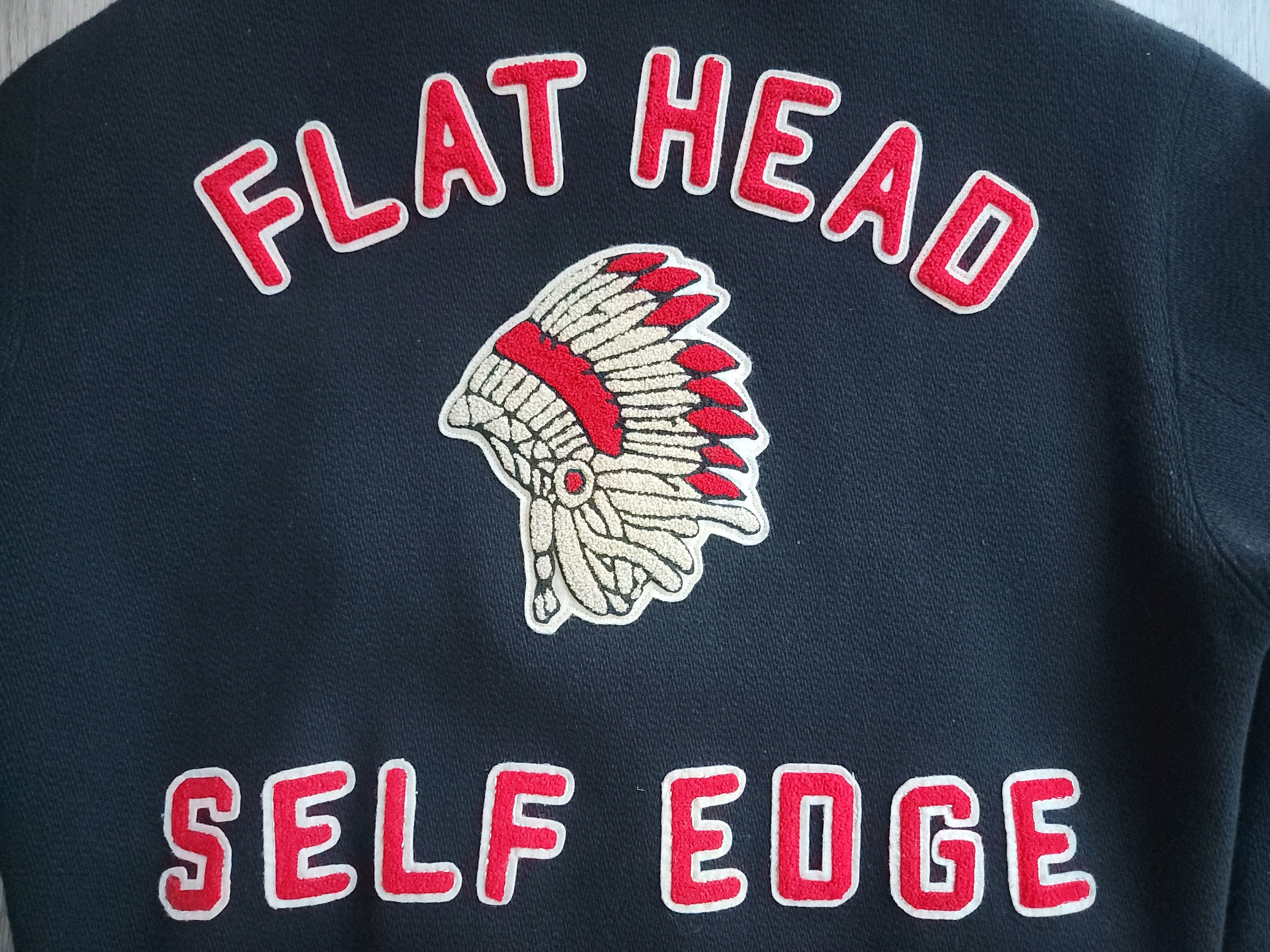 The Flat Head THE FLAT HEAD Varsity Bomber Jacket Wool Leather Size US S / EU 44-46 / 1 - 2 Thumbnail