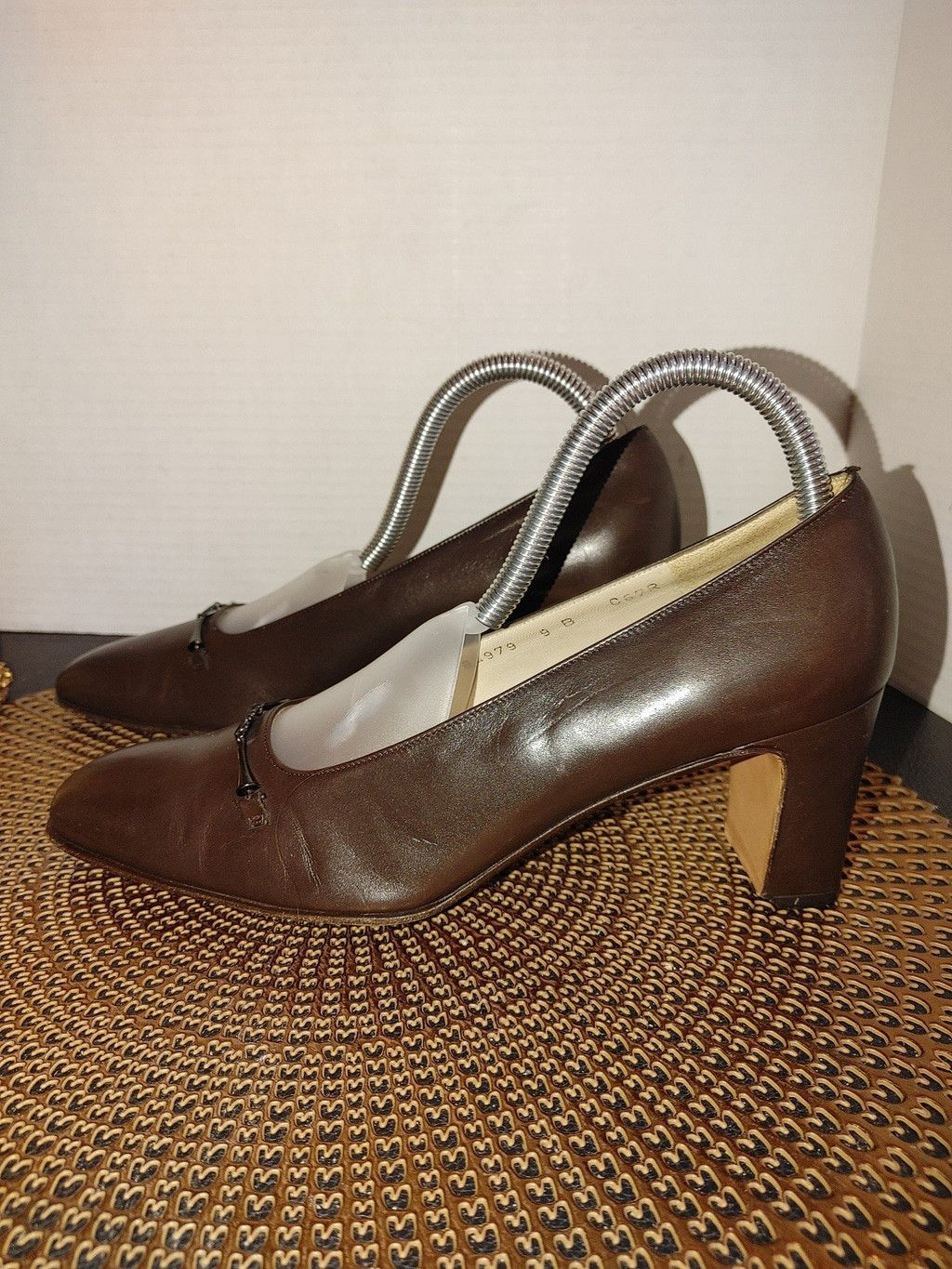 Salvatore Ferragamo Salvatore Ferragamo Leather Block Heels Size 9B Size US 9 / IT 39 - 1 Thumbnail