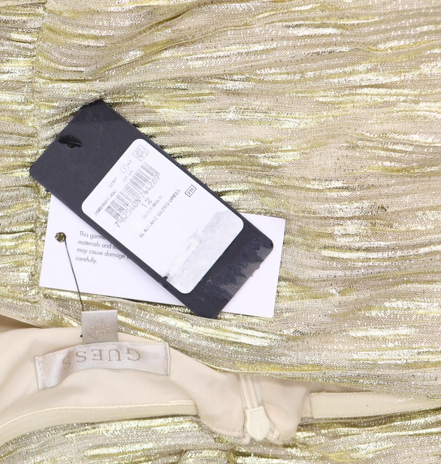 Guess Nwt Guess Solane Gilded Bodycon Mini Dress Gold Multi 12 Size XL / US 12-14 / IT 48-50 - 4 Thumbnail