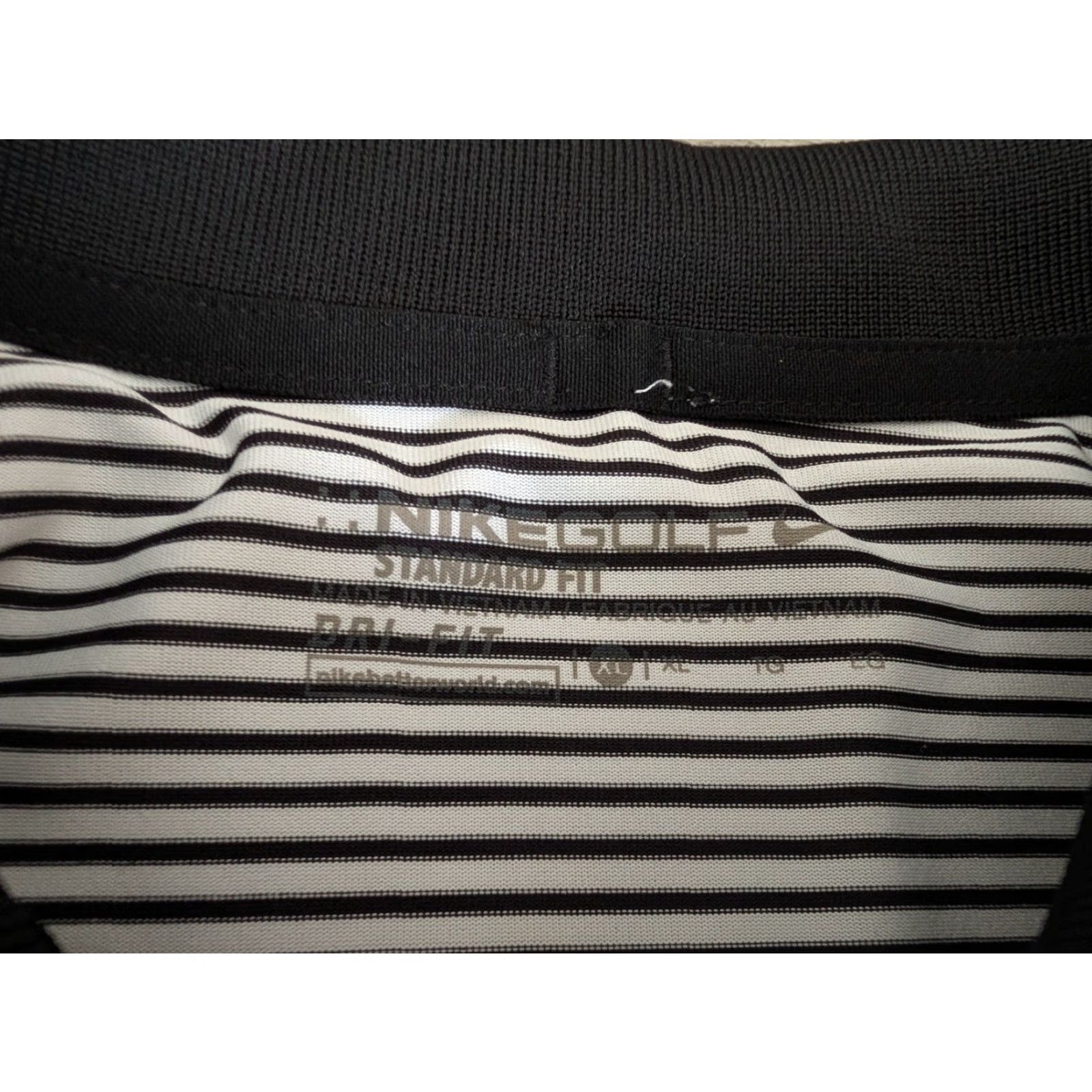 Nike VINTAGE Nike Golf Polo Shirt Mens XL Black Striped Dri-FIT Standard Fit Performance Top Size US XL / EU 56 / 4 - 5 Thumbnail
