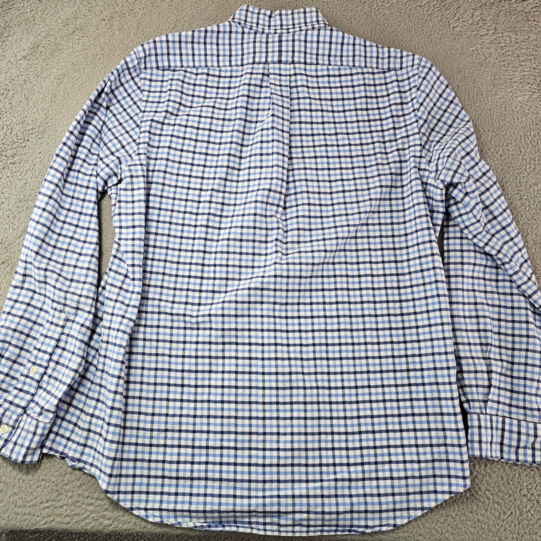 Ralph Lauren Ralph Lauren Shirt Mens Large Classic Fit Blue White Check Cotton Twill Pony Button-Up Navy/Blue Classic Preppy Size US L / EU 52-54 / 3 - 7 Thumbnail