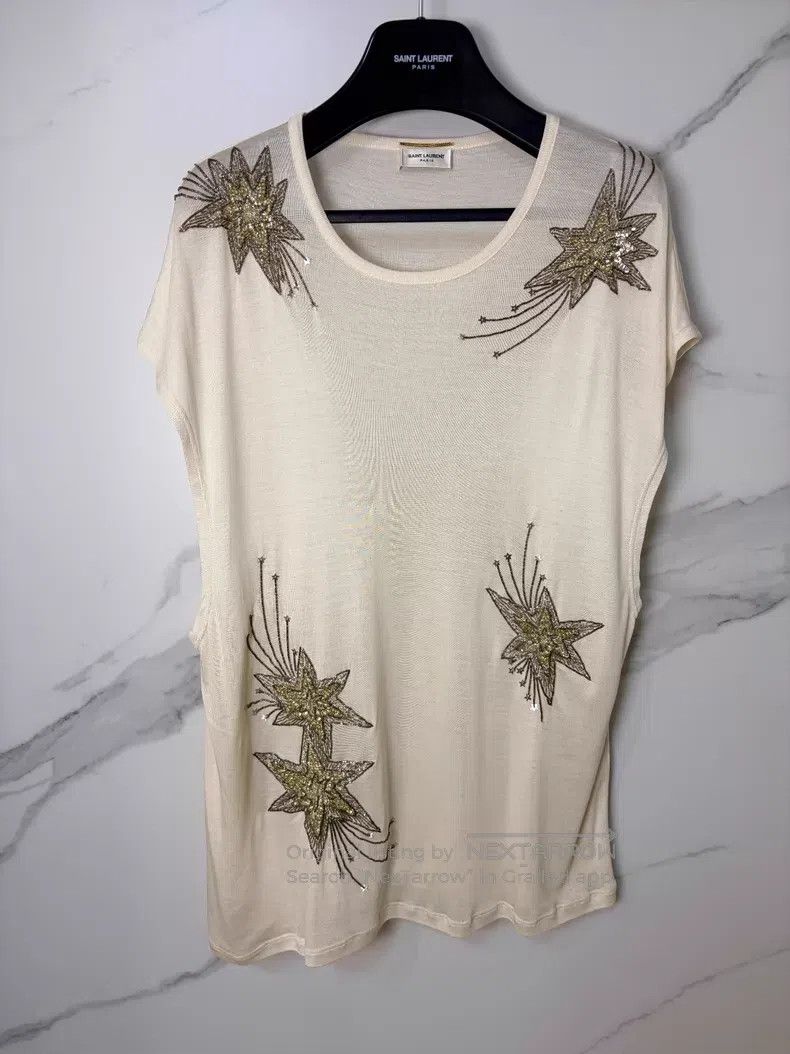 Saint Laurent Paris Saint Laurent Paris Silk Fireworks Short Sleeve i Size US M / EU 48-50 / 2 - 1 Thumbnail
