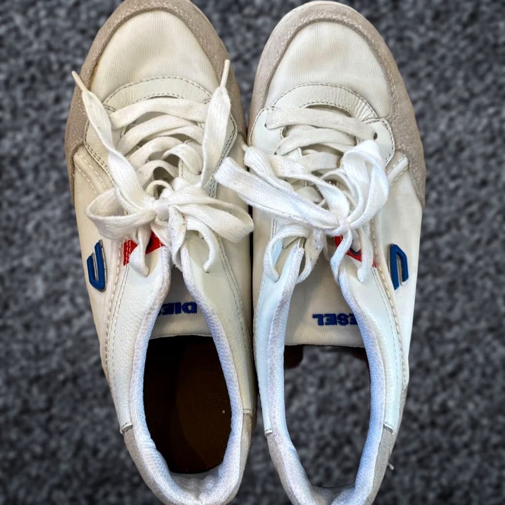 Diesel VINTAGE Diesel Sneakers Mens Men 0US White Lace Luxury Casual Stylish Durable Size US 9 / EU 42 - 1 Thumbnail