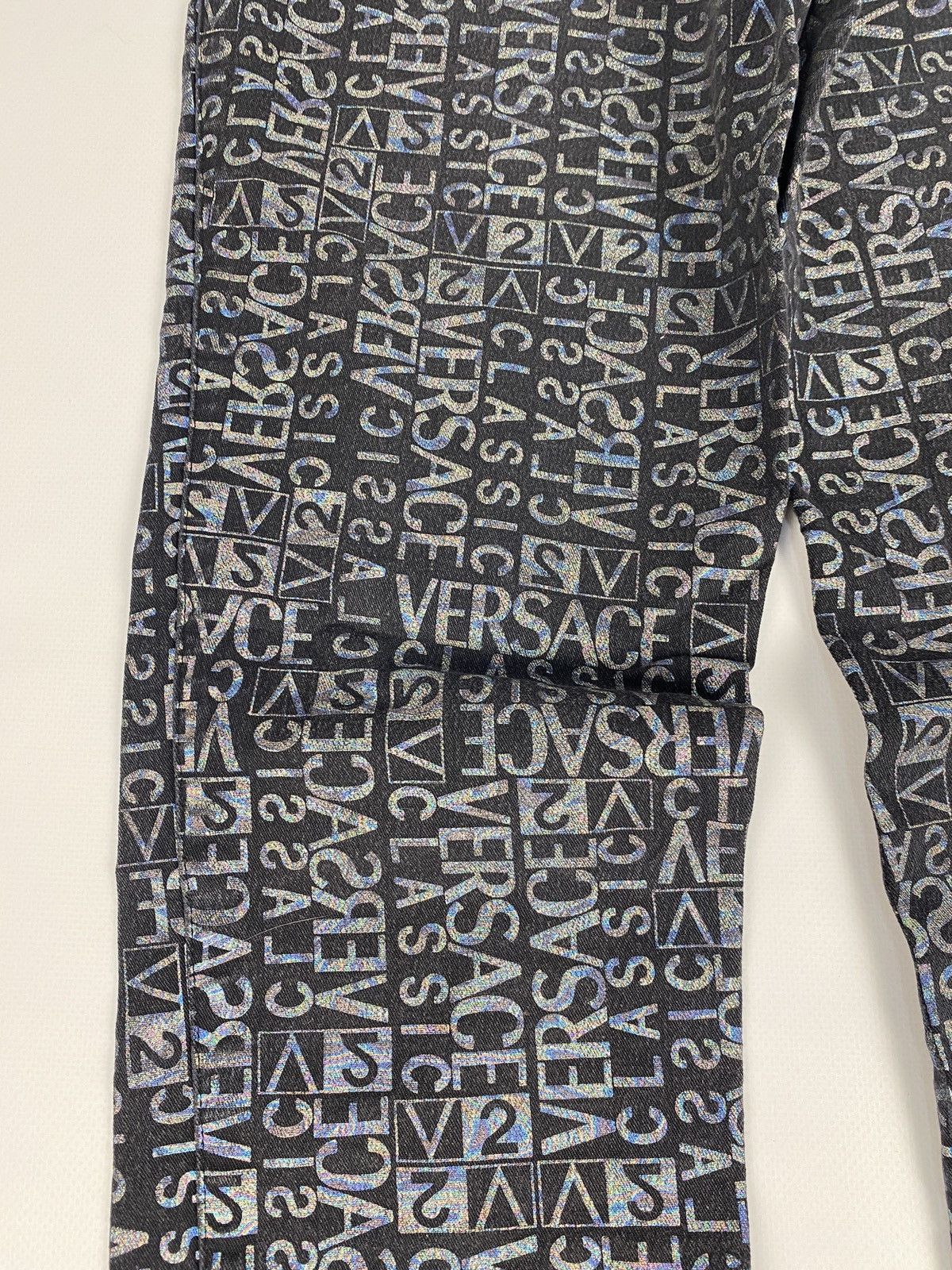 Versace Versace Monogram Printed Avant Garde Japanese Jeans Size 22" - 15 Thumbnail