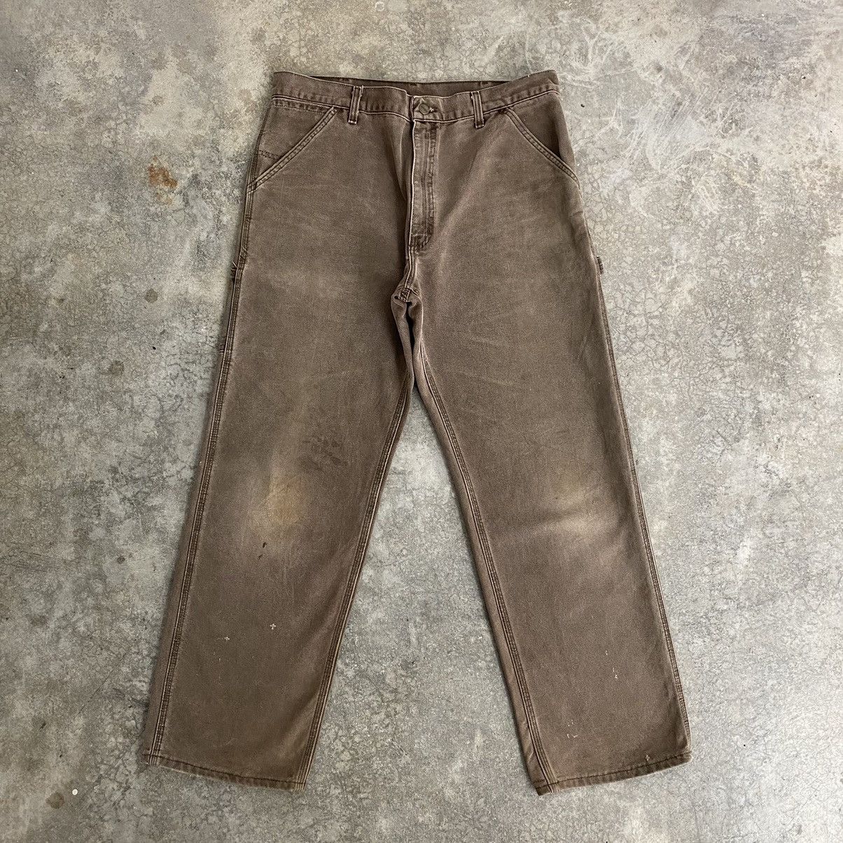 Carhartt Vintage Carhartt Faded Chestnut Dirty Carpenter Work Pants Size US 36 / EU 52 - 3 Thumbnail