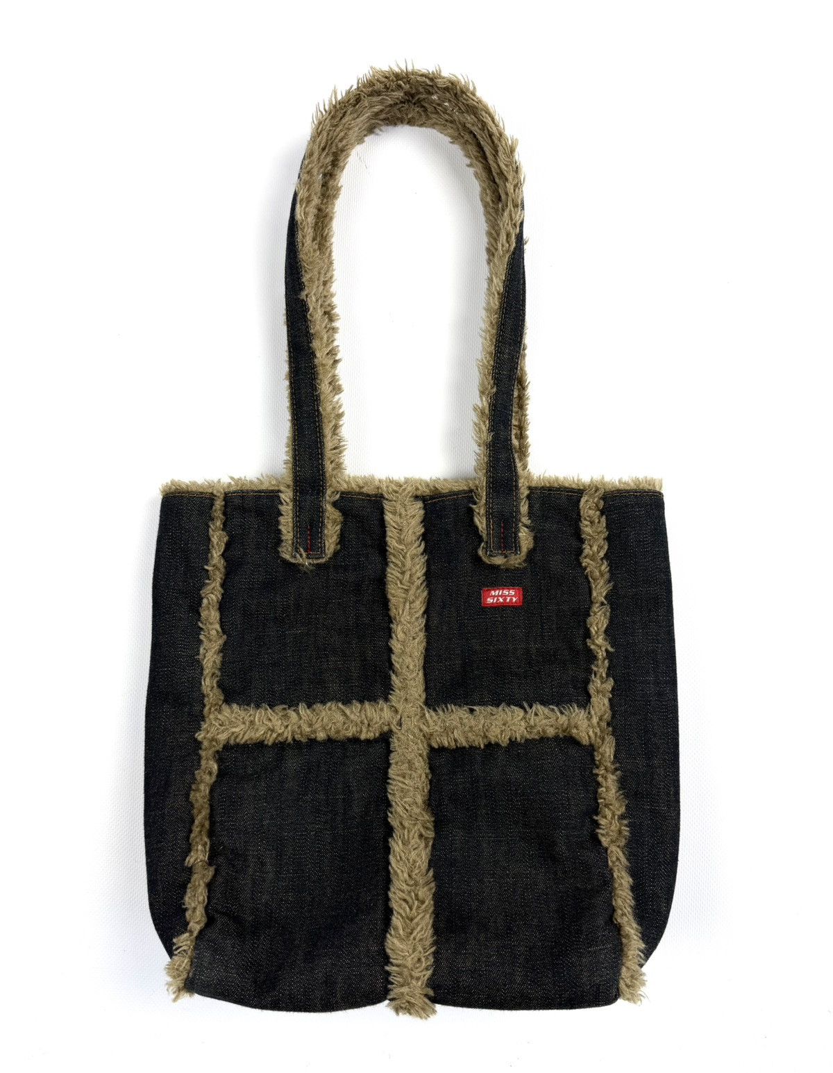 Miss Sixty Miss Sixty Y2K Denim Fur Shoulder Bag Archive Rare McBling Size ONE SIZE - 1 Thumbnail