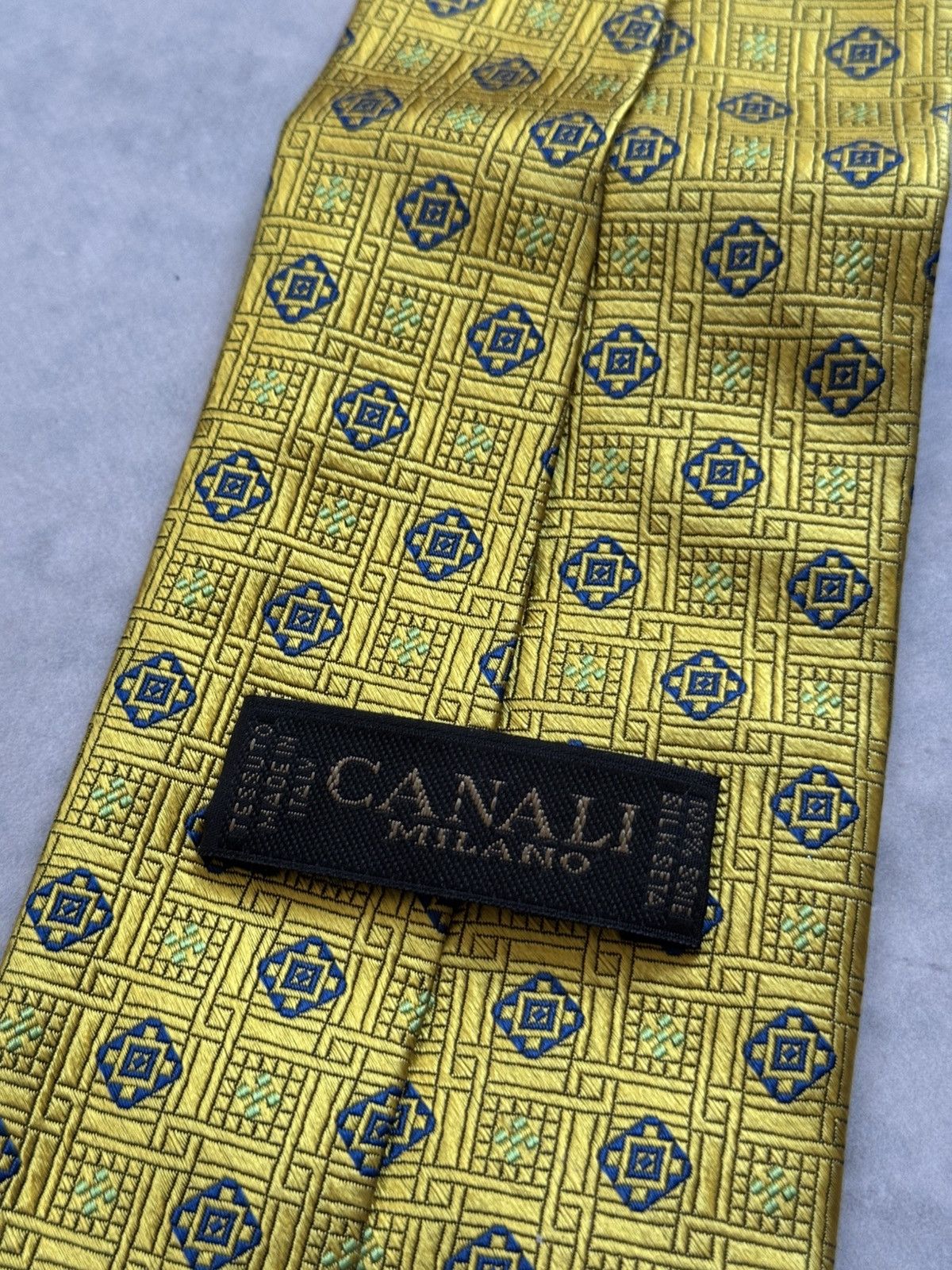 Canali × Vintage Canali yellow tie vintage Size ONE SIZE - 4 Thumbnail
