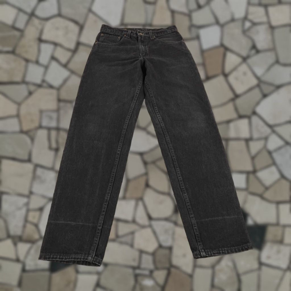 Levi's VINTAGE Levi's Jeans Mens 31x32 Denim 550 Relaxed Tapered Fit 90s Black Leather Label 550 Mens 90s Denim Jeans Size US 28 / EU 44 - 1 Thumbnail