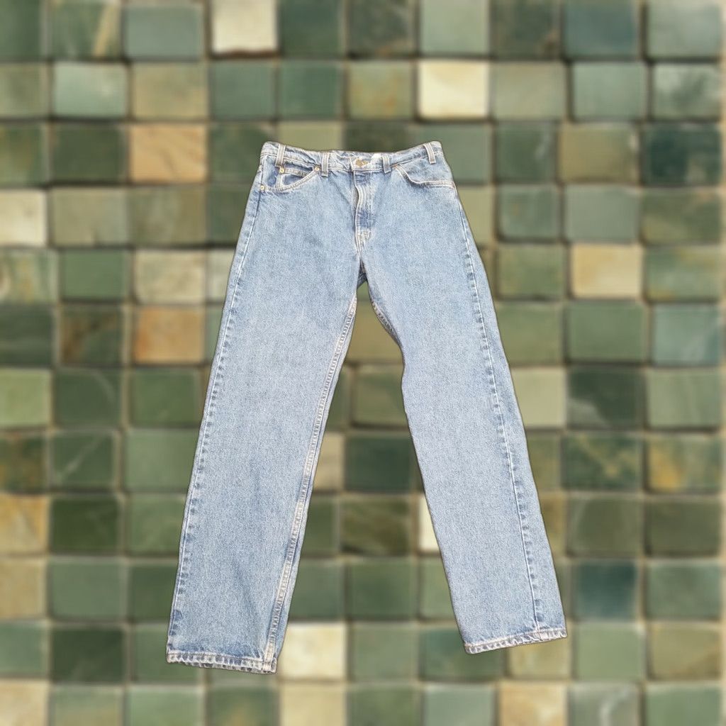 Vintage VINTAGE Levi’s 505 Jeans 36x32 Men Denim Blue Regular Straight 90s Grunge Logo Pocket Leather Patch Inseam 32 Size US 36 / EU 52 - 1 Thumbnail