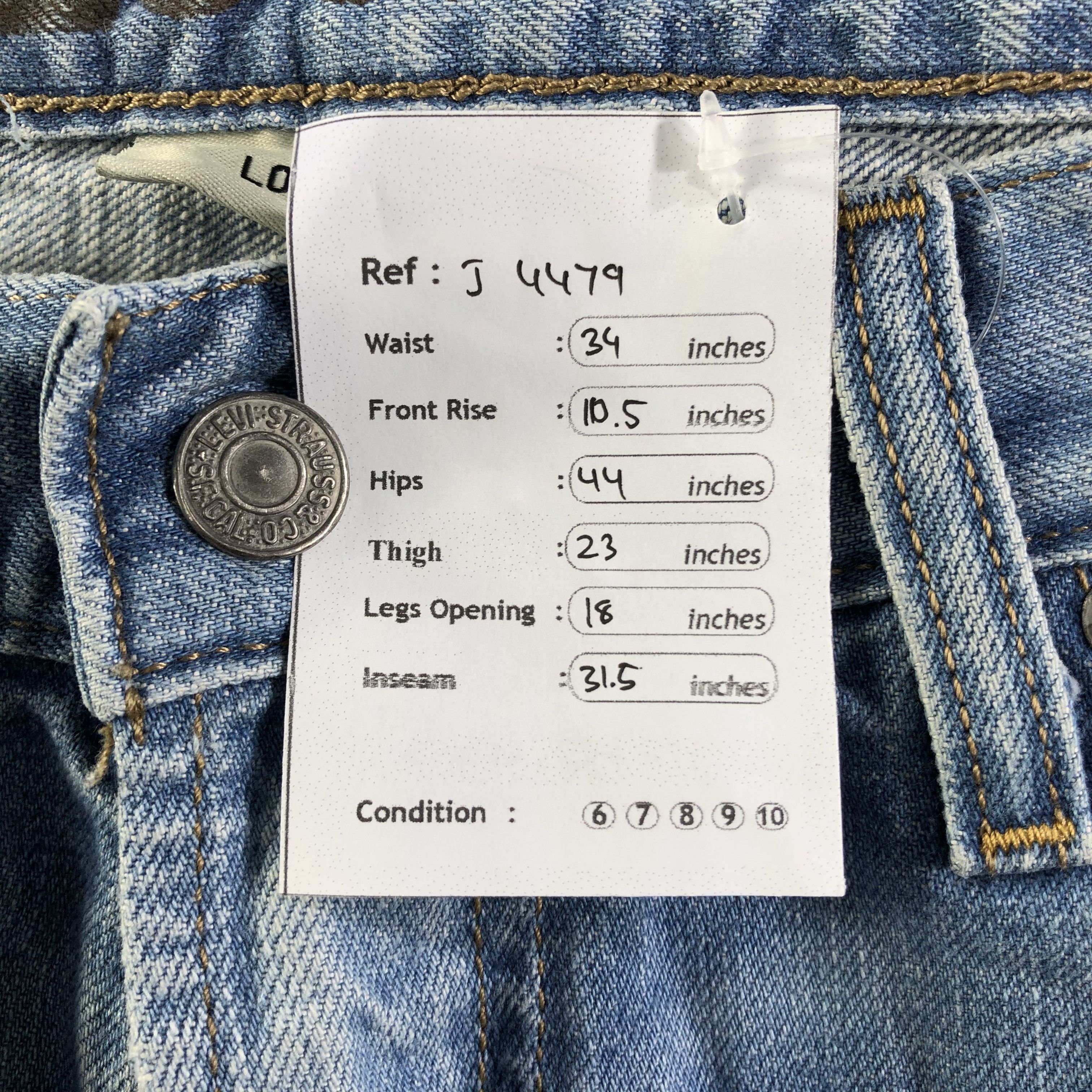 Levi's Vintage Blue Wash Levis 527 Flare Jeans-J4479 Size US 34 / EU 50 - 13 Thumbnail