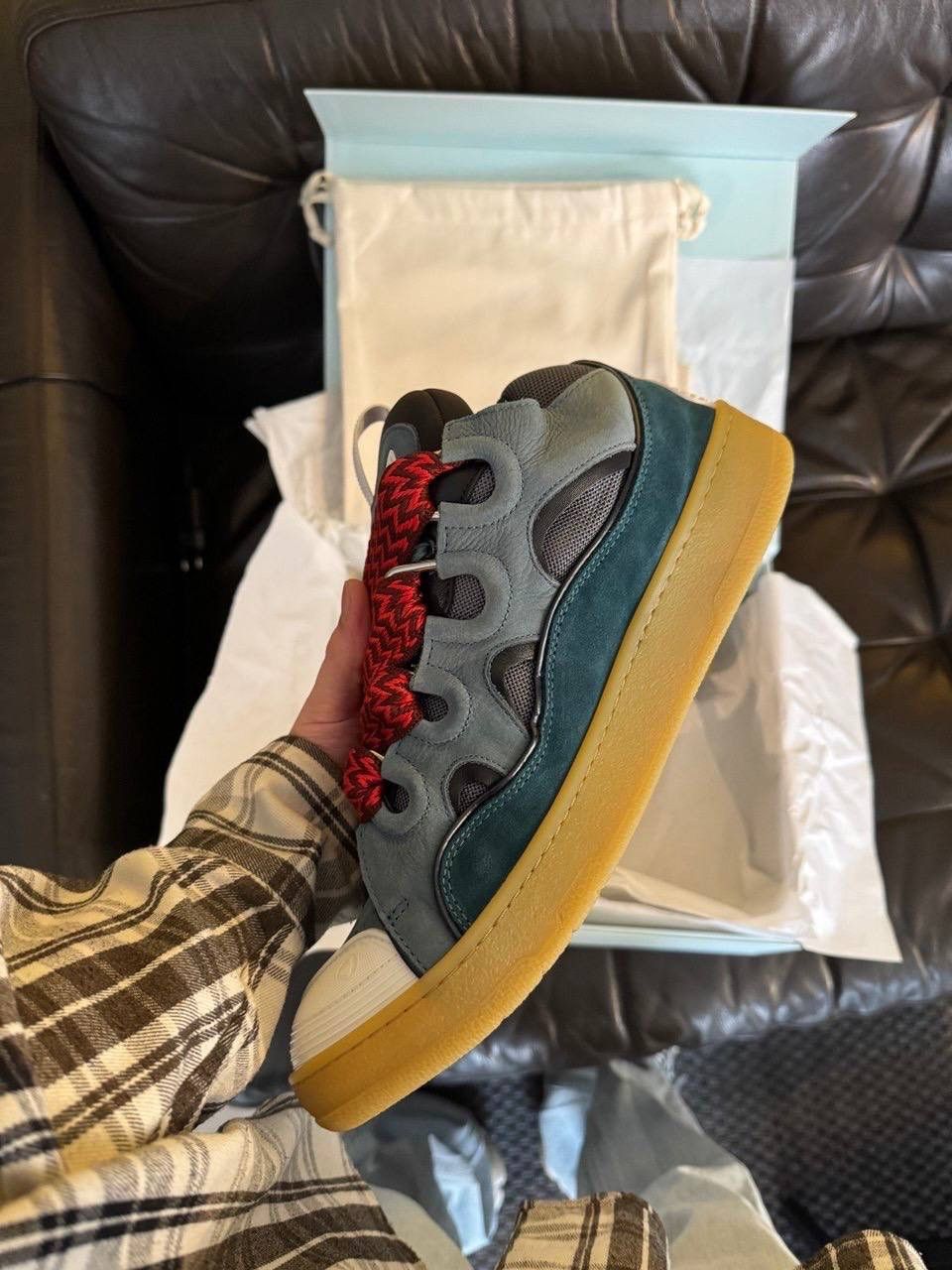 Lanvin LANVIN CURB BLUE SNEAKER Size US 9 / EU 42 - 4 Thumbnail