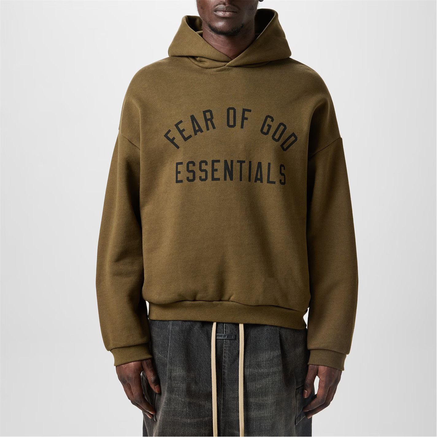 Fear of God o1g2r1mq0426 Fleece Hoodie in Olive Size US XS / EU 42 / 0 - 2 Thumbnail