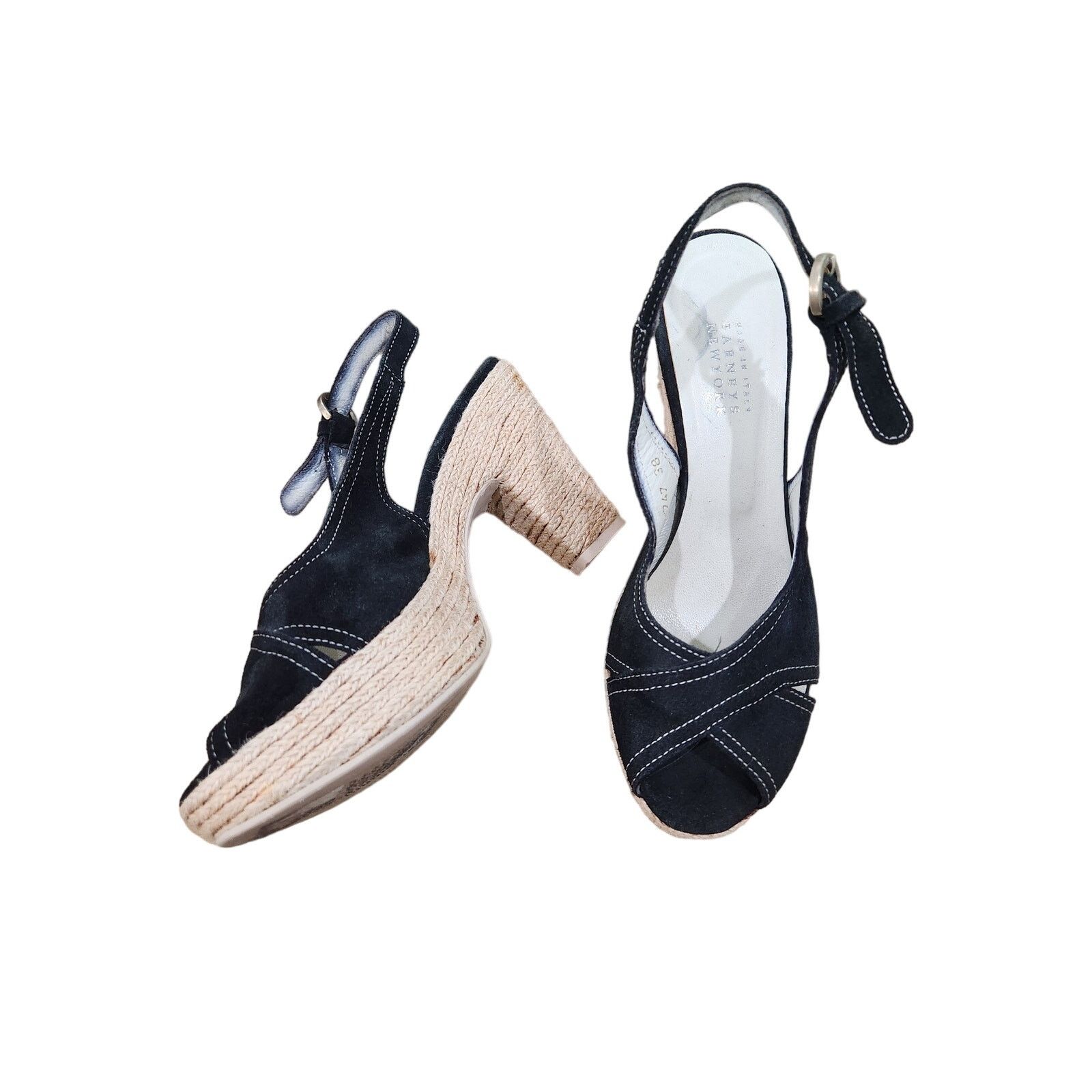 Barneys New York Barneys New York chunky heel open toe - size 38 - 7.5/8 US Size US 8 / IT 38 - 1 Thumbnail