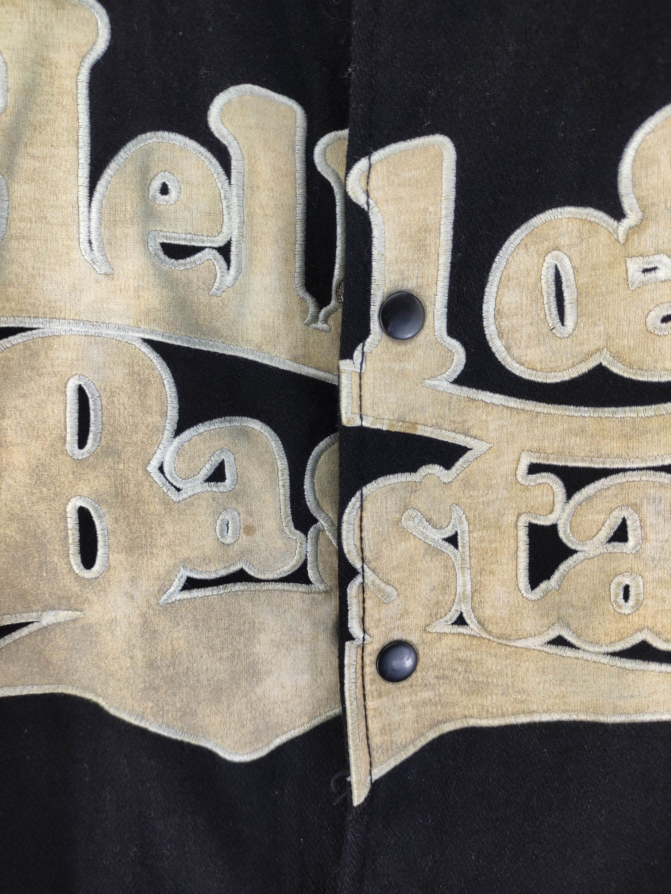 Japanese Brand Vintage Square Varsity Wool Jacket Big Logo Snap Button Size US M / EU 48-50 / 2 - 2 Thumbnail
