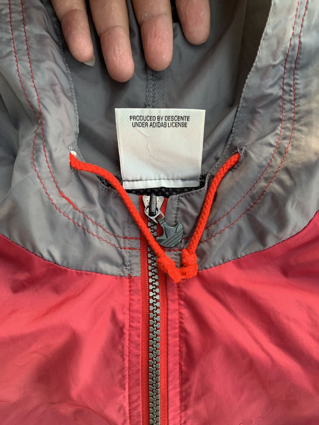Adidas Jacket Adidas Two-Tone Peach Grey Vintage 90's Size US M / EU 48-50 / 2 - 2 Thumbnail