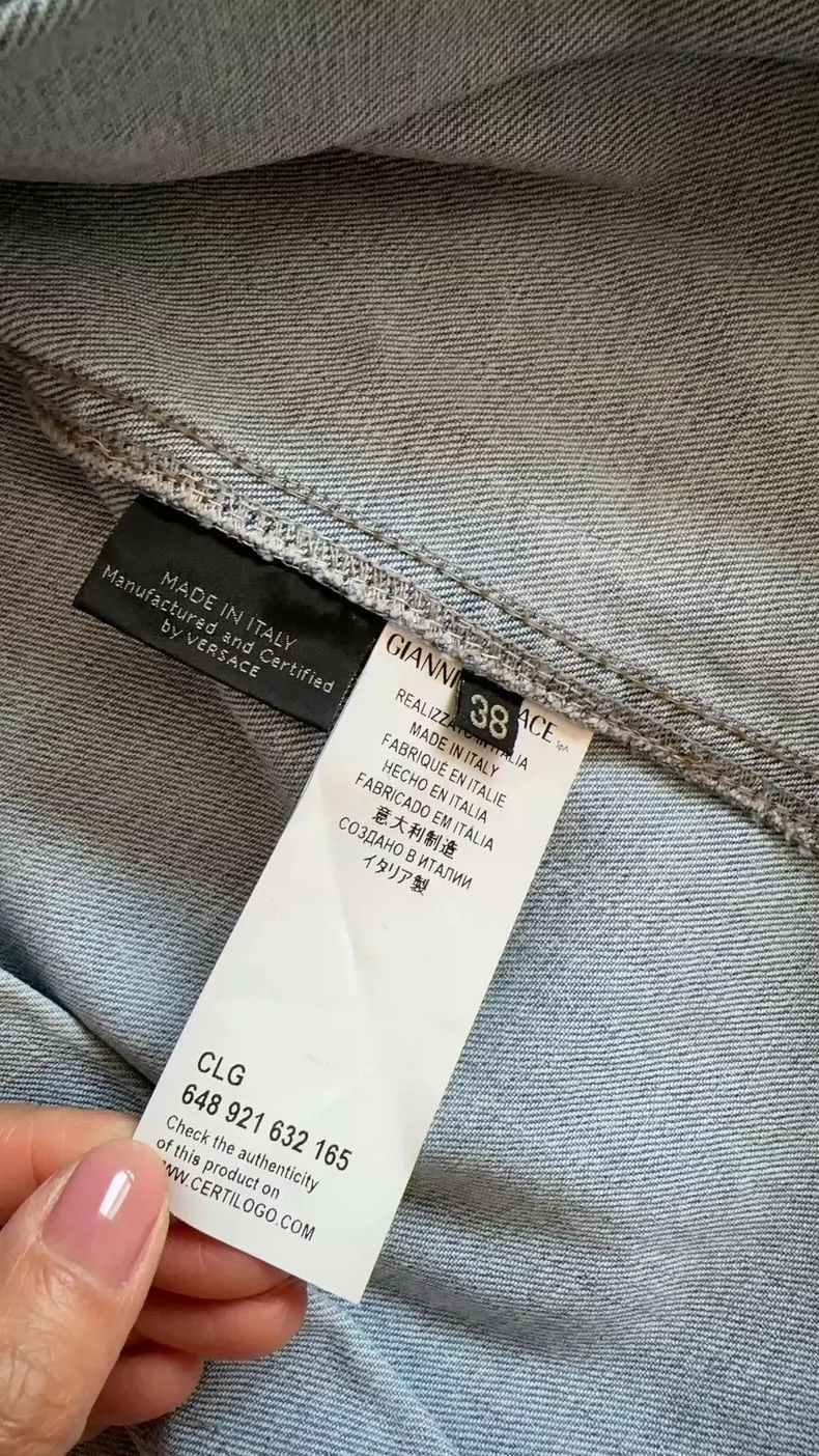 Versace Versace Three-dimensional pinched waist denim jacket Size XS / US 0-2 / IT 36-38 - 5 Thumbnail