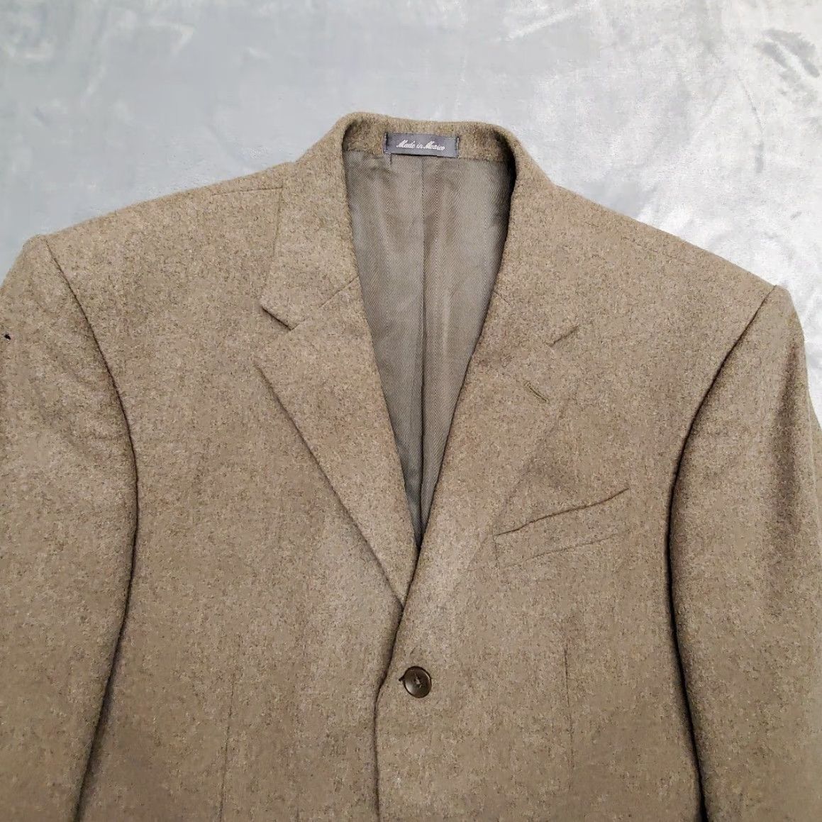 Oscar De La Renta Oscar de la Renta Jacket Mens 43R Wool Cashmere Tan Classic Sport Blazer Brown Shirt? Size 42R - 3 Thumbnail