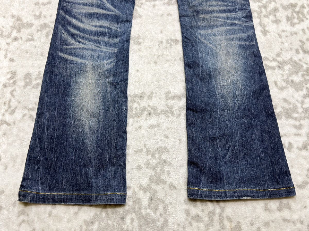 Hysteric Glamour Red Pepper Y2K Mud Wash Embroidered Wing Flare Bootcut Jeans Size US 28 / EU 44 - 12 Thumbnail