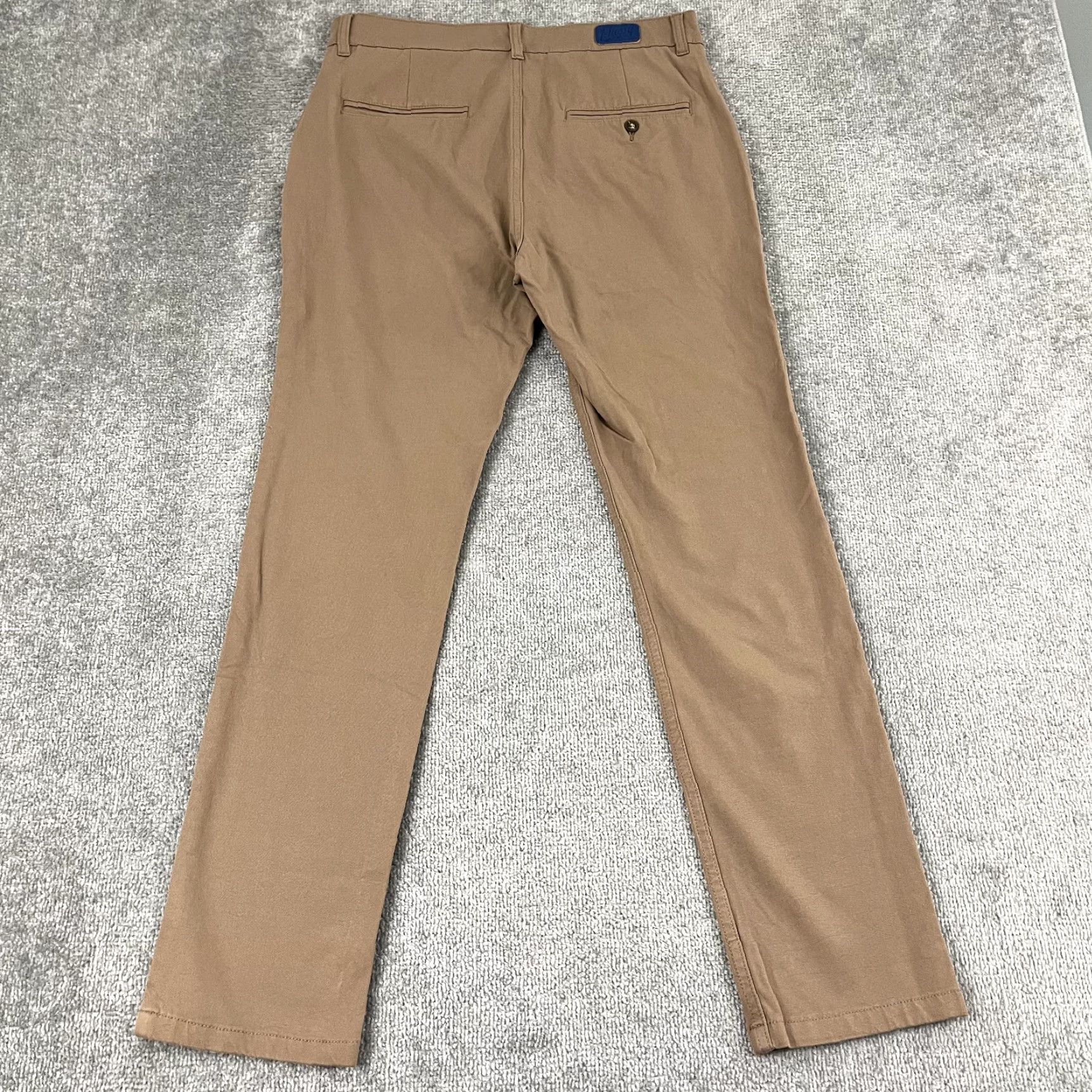 Vintage MUSGY Pants Mens 33 x 32 Belmonts Chino Brown Straight Stretch Career Office Size US 33 - 6 Thumbnail