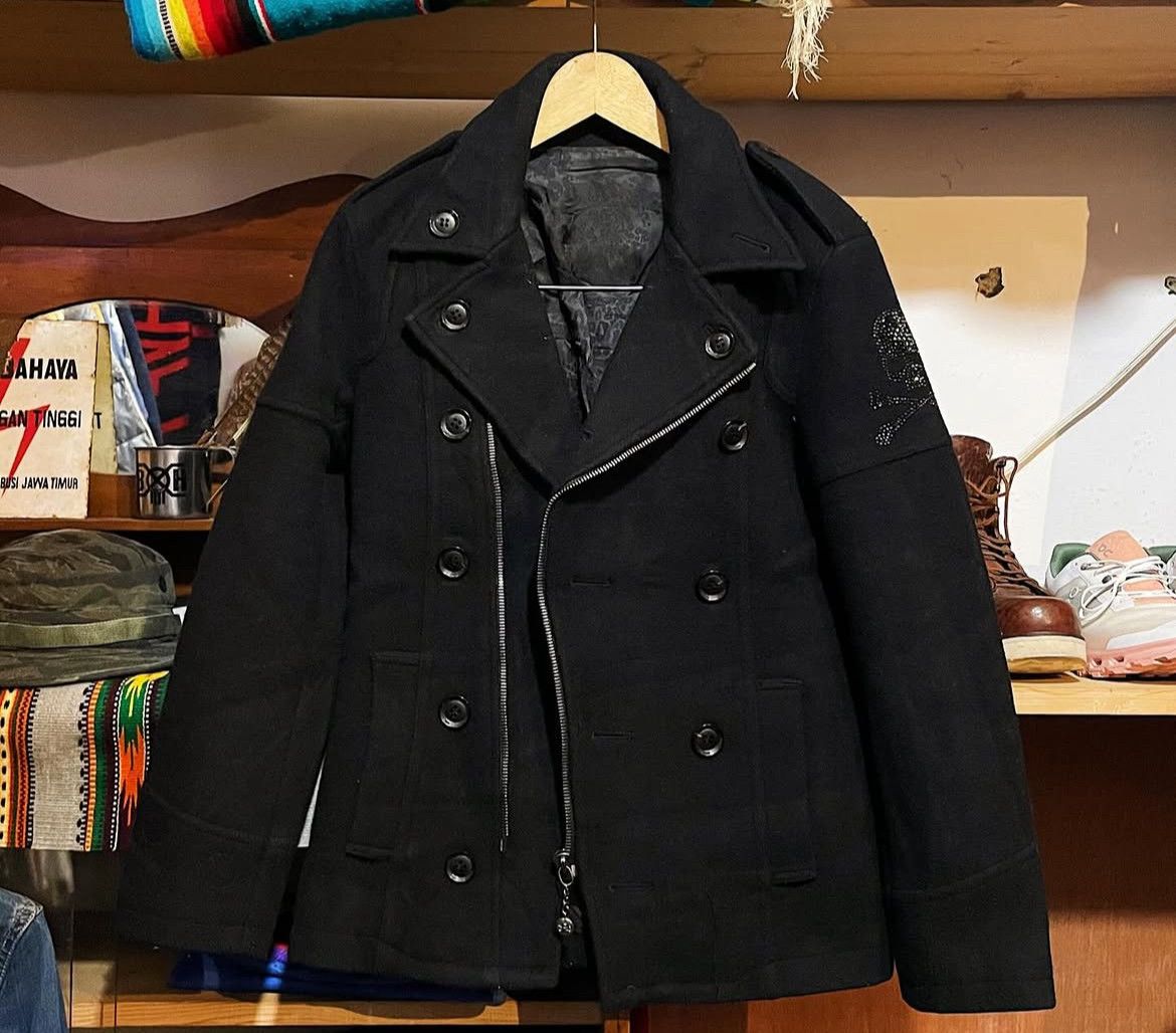 Mastermind Japan × Roen 2000s Roen Japanese Skull Glitter Asymmetric Napoleon Wool Size US M / EU 48-50 / 2 - 2 Thumbnail