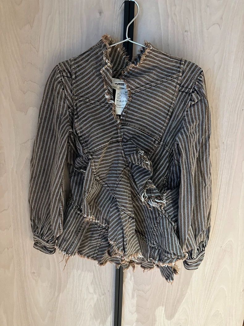 Junya Watanabe Junya Watanabe Asymmetrical sculpture brown striped exotic Size S / US 4 / IT 40 - 1 Thumbnail