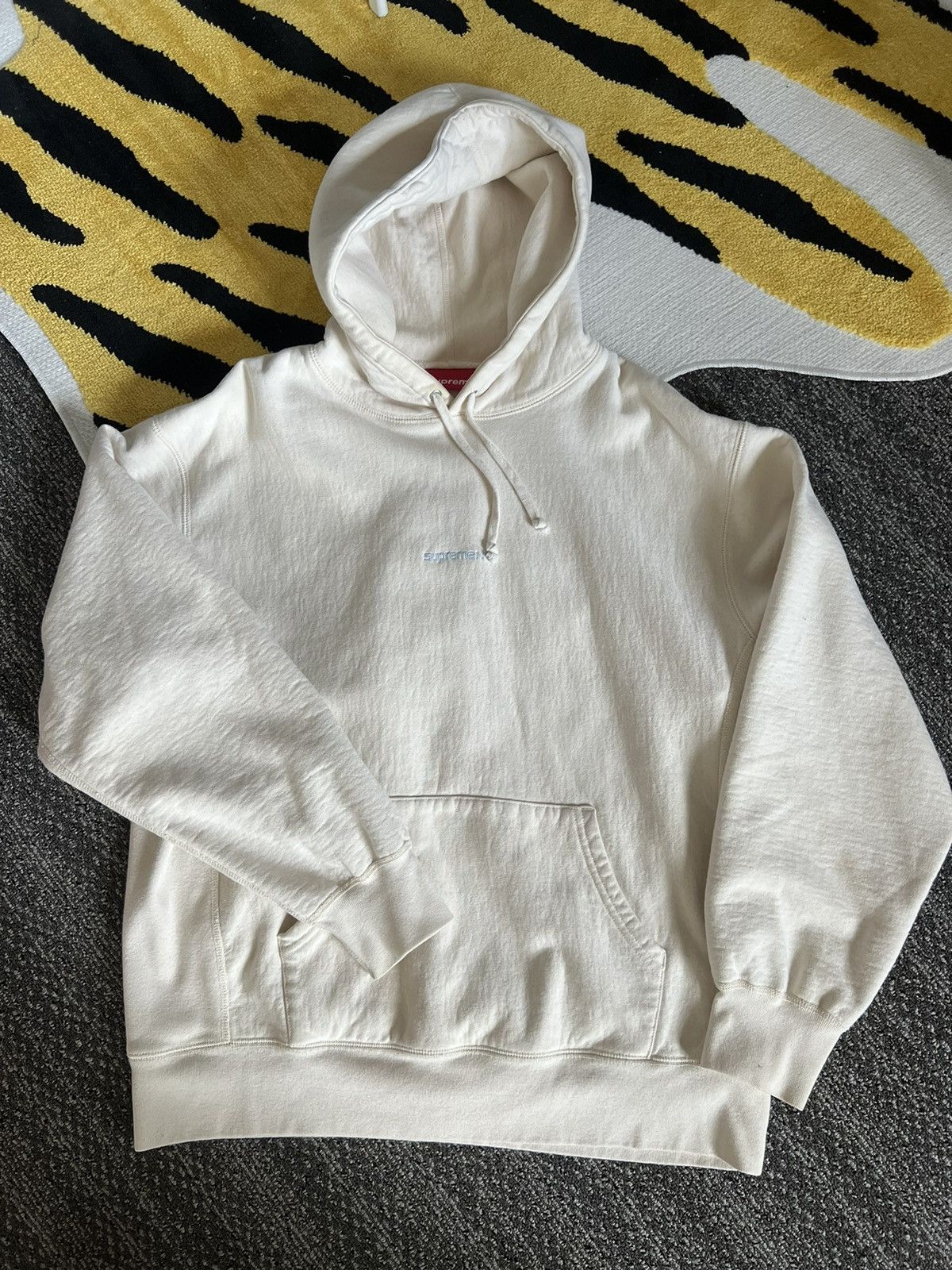 image of Supreme Beige Oversized Heavyweight Hoodie, Men's (Size XL)