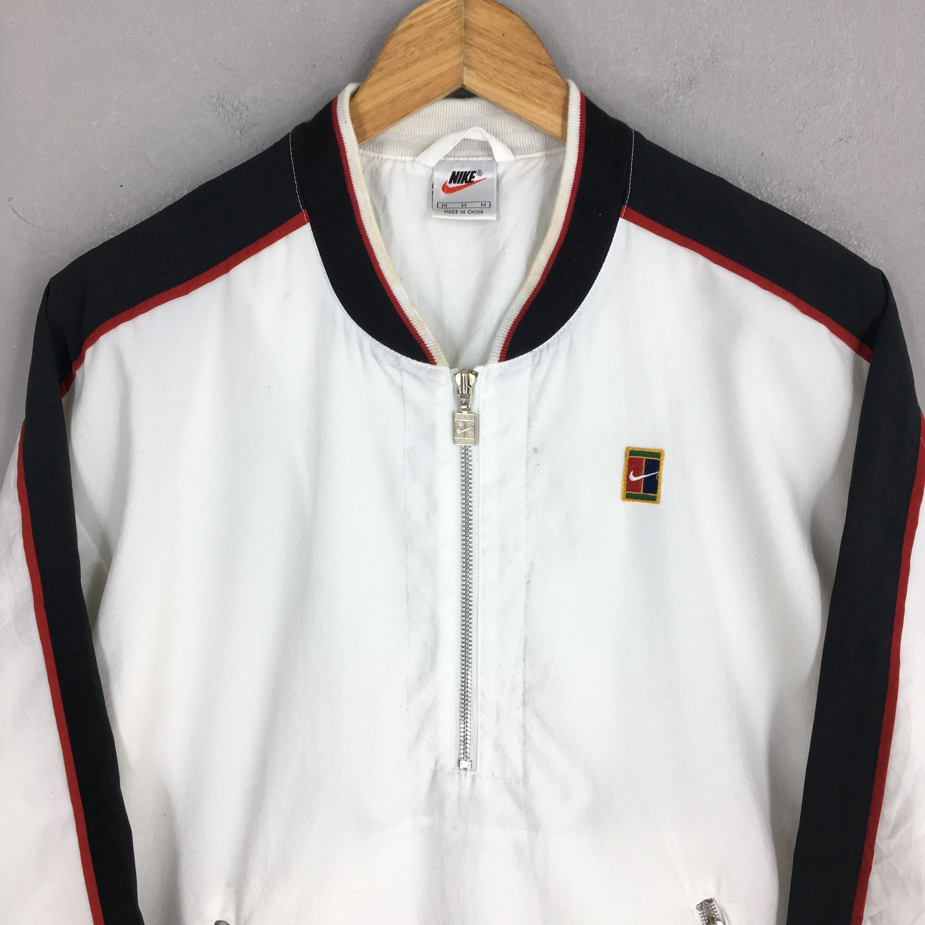 Nike 90's Nike Andre Agassi Windbreaker White Jacket Medium Size US M / EU 48-50 / 2 - 2 Thumbnail