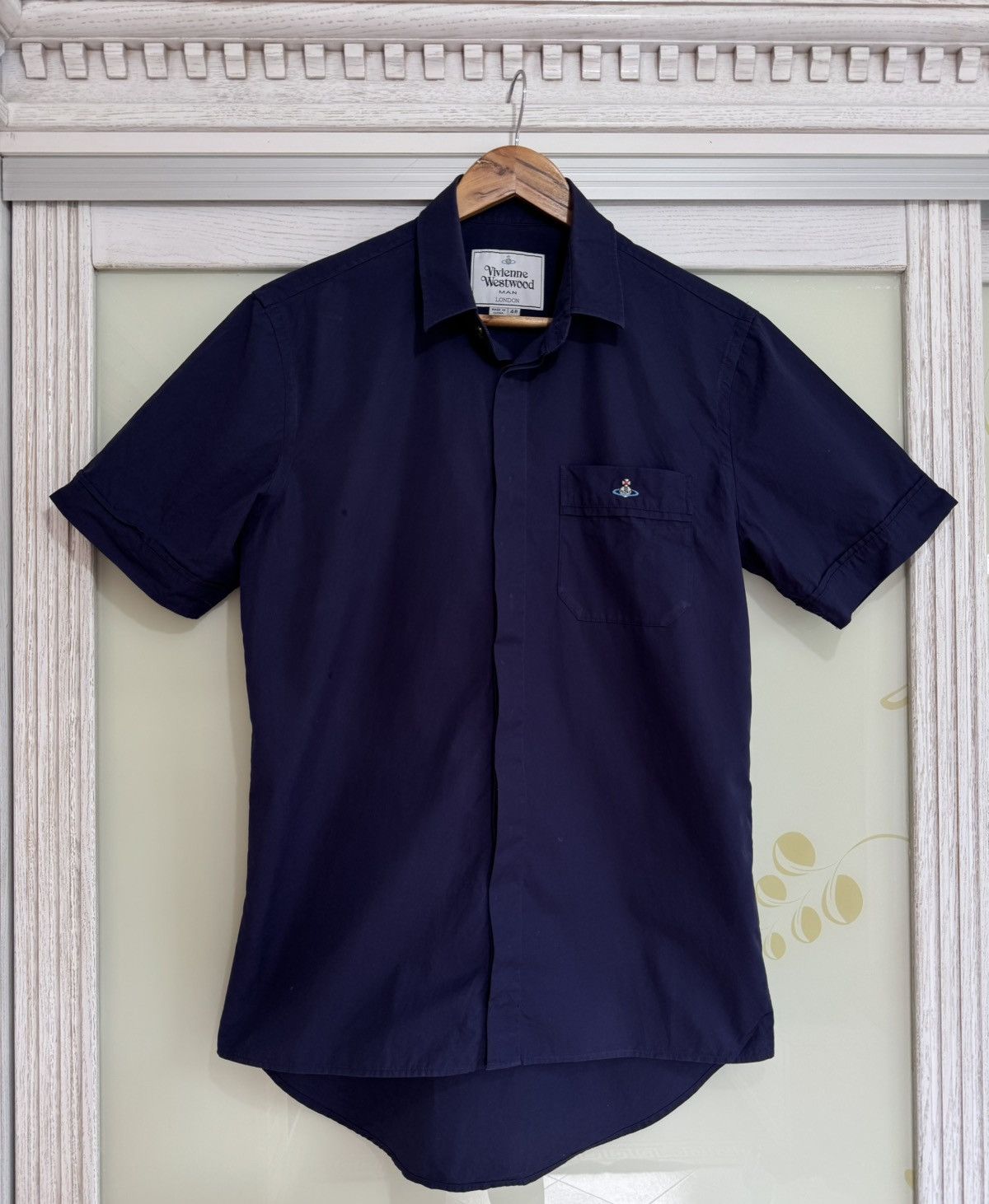 Vivienne Westwood Vivienne Westwood Navy Blue Short Sleeve Shirt Size US M / EU 48-50 / 2 - 1 Thumbnail