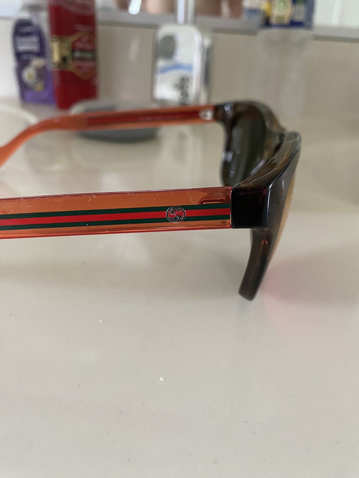 Gucci × Vintage Gucci Rectangular Framed Sunglasses Size ONE SIZE - 3 Thumbnail
