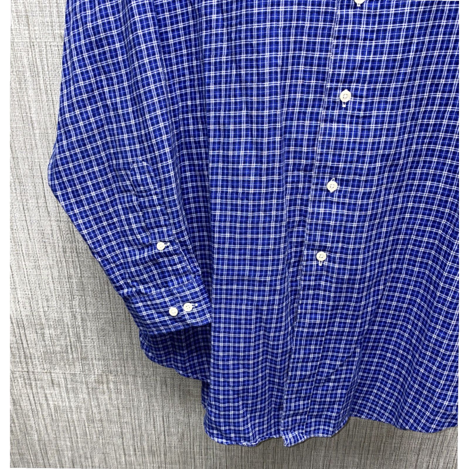 Ralph Lauren Ralph Lauren Mens Blue Long Sleeve Button Down Dress Shirt Large Size 42R - 4 Thumbnail