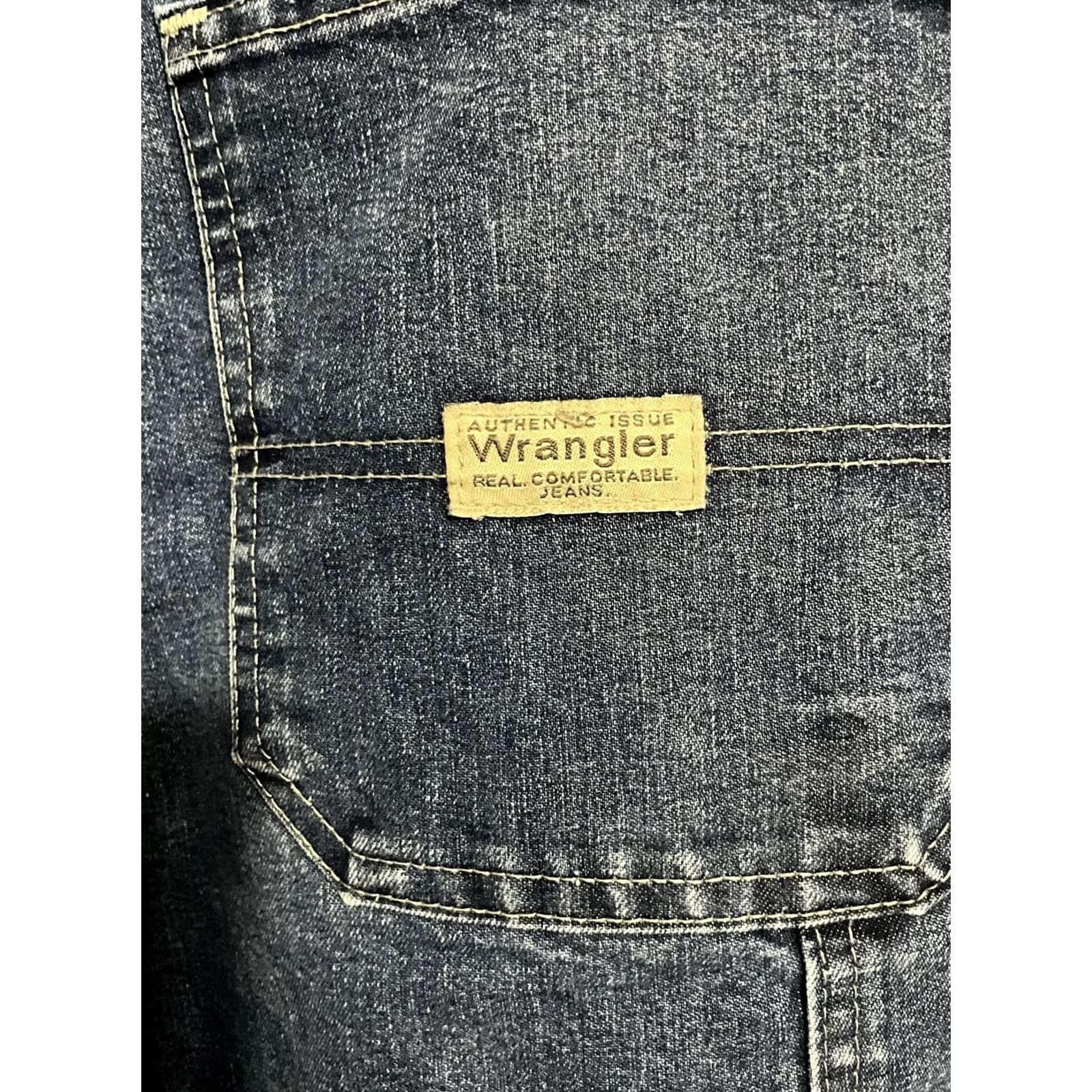 Wrangler Wrangler Jeans Denim Men 36x34 Button Waist 36 Inseam 34 Cotton Blend Regular Dark Blue Casual Vintage: No Size US 36 / EU 52 - 2 Thumbnail