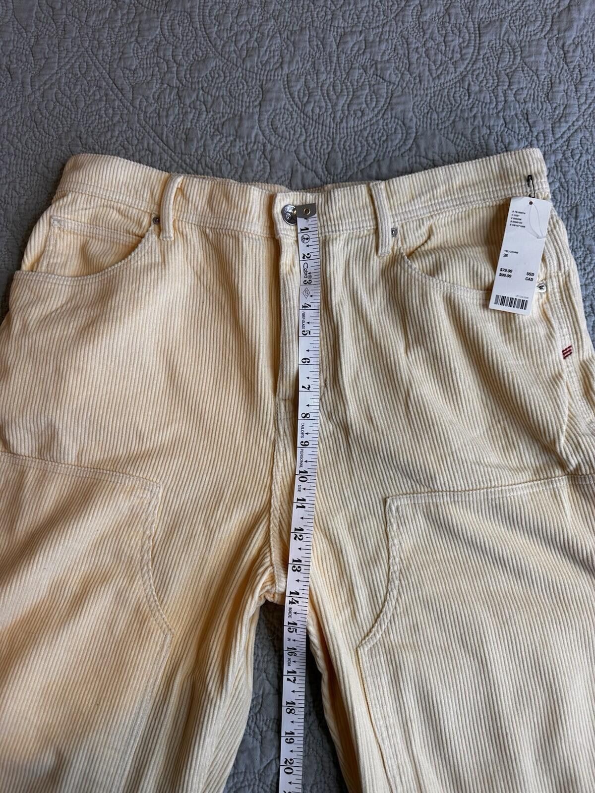 Bdg Urban Outfitters BDG Beige Corduroy Carpenter Pants 36W Size US 36 / EU 52 - 6 Thumbnail