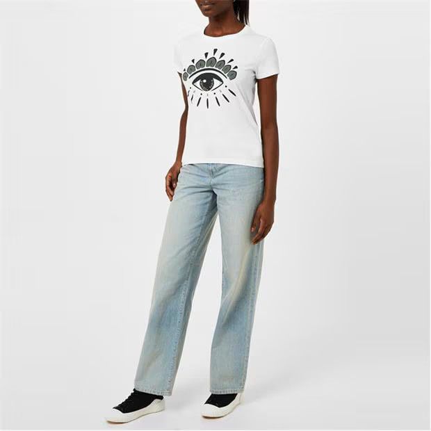 Kenzo o1g2r1mq1024 Eye Icon T Shirt in White Size XXS / US 00 / IT 34 - 7 Thumbnail