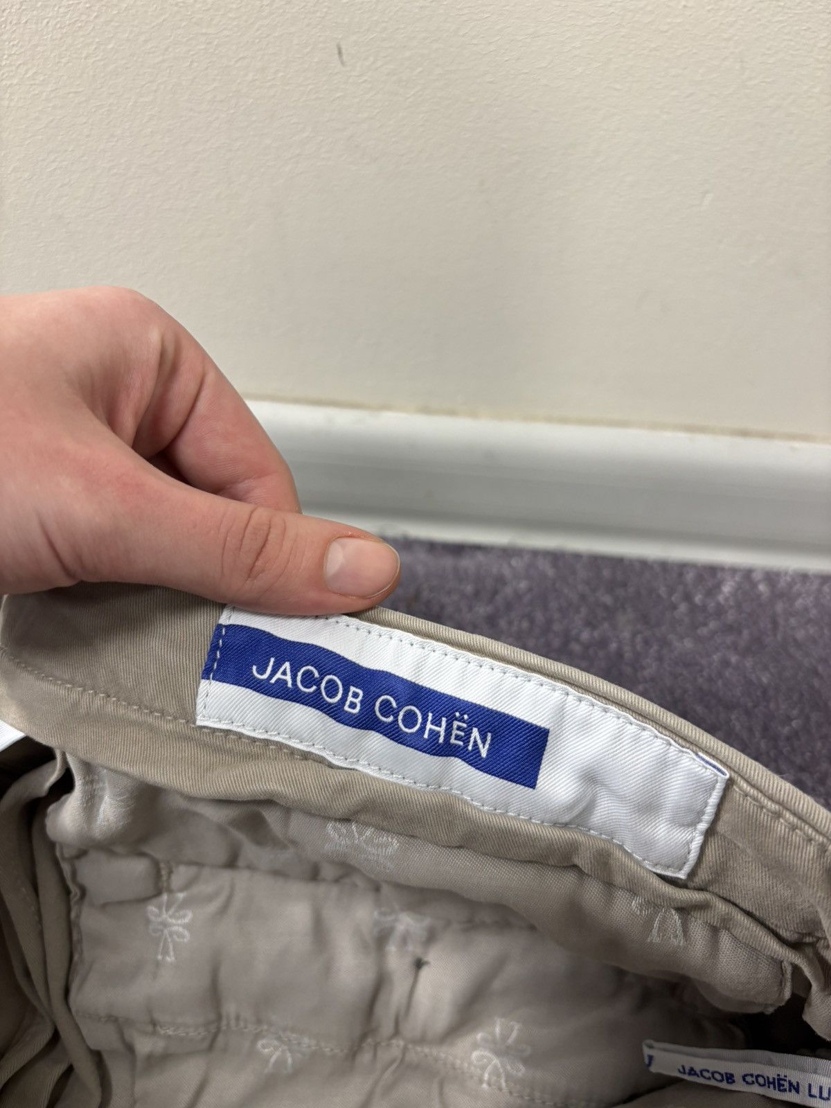 Jacob Cohen Jacob Cohen Bobby Men’s Beige Cotton Stretch Chino Pants Size US 36 / EU 52 - 11 Thumbnail