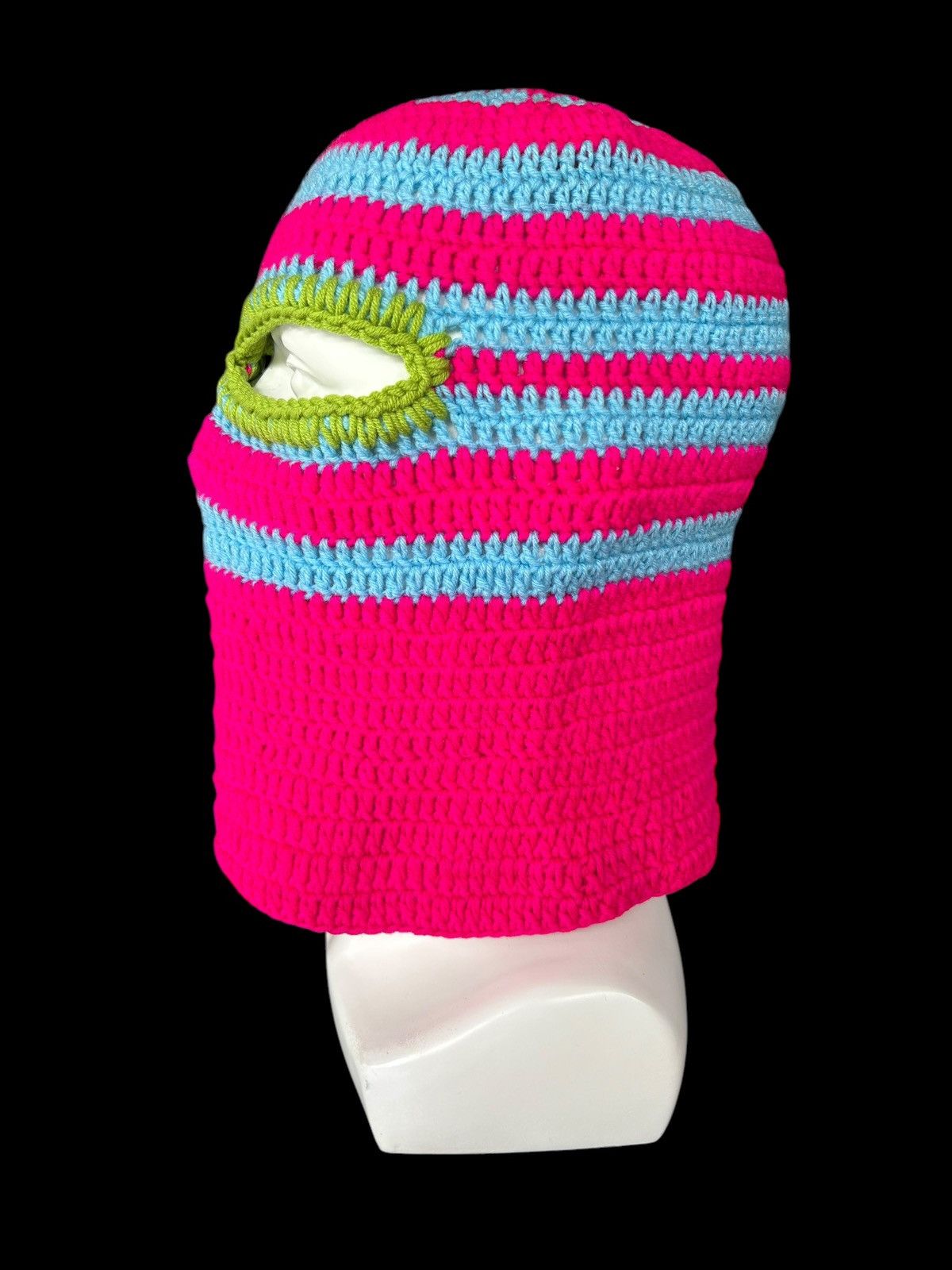 Japanese Brand × Kapital × Vintage Rare Crochet Knitted Handmade Balaclava Masked ☠️☠️ Size ONE SIZE - 4 Thumbnail