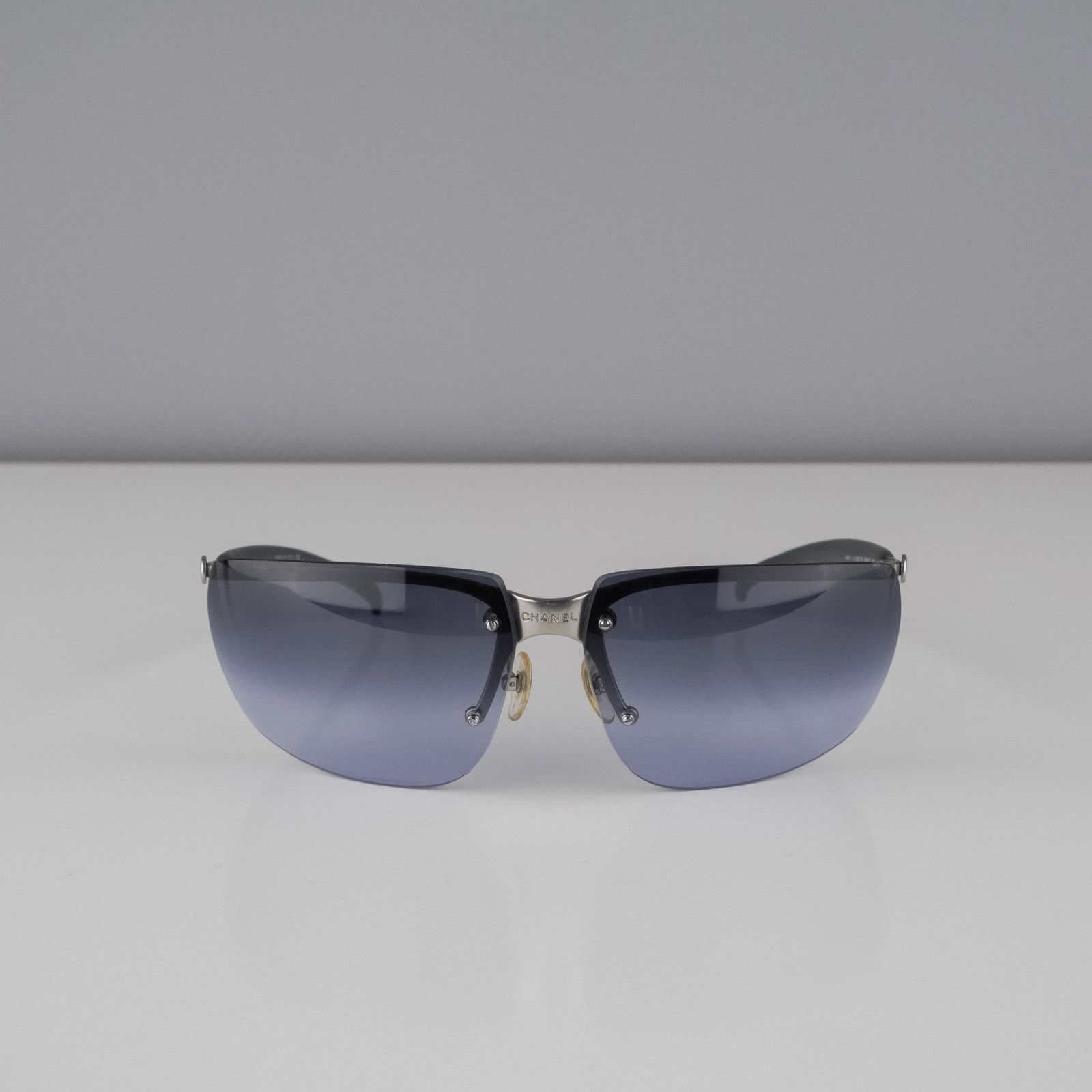 Chanel Vintage rare chanel CC silver logo rimless sunglasses Size ONE SIZE - 2 Thumbnail