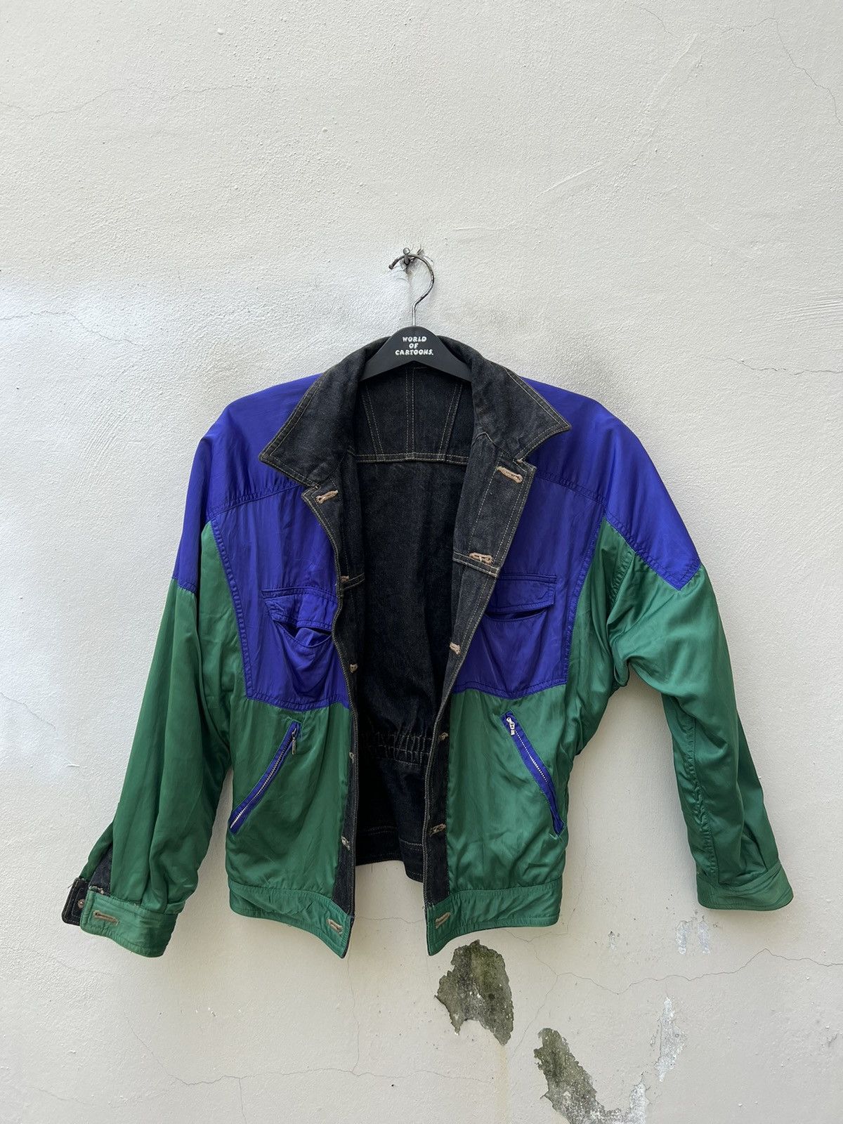 Marithe + Francois Girbaud × Vintage Vintage 90s MFG Reversible Denim Trucker Jacket Size US M / EU 48-50 / 2 - 8 Thumbnail