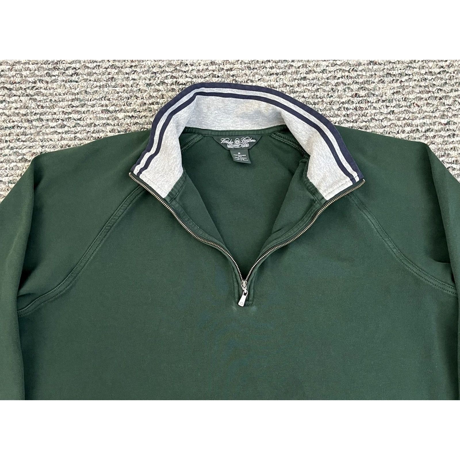 Brooks Brothers VINTAGE Brooks Brothers Country Club Sweater Mens M Green Quarter Zip Pima Golf Size US M / EU 48-50 / 2 - 4 Thumbnail